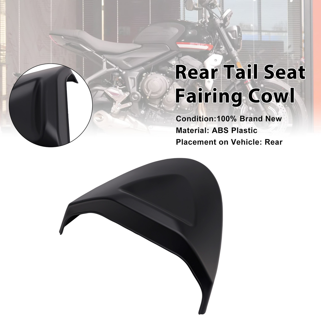 2022-2025 Trident 660 Rear Tail Seat Fairing Cowl Cover Matte Black Generic