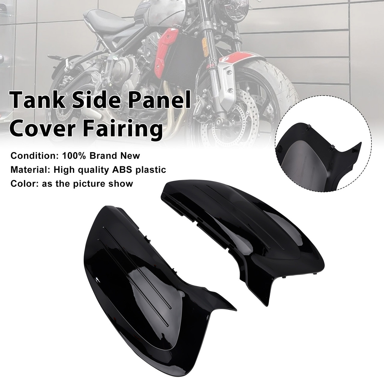 2022-2025 Triumph Trident 660 Tank Side Panel Cover Fairing Black Generic