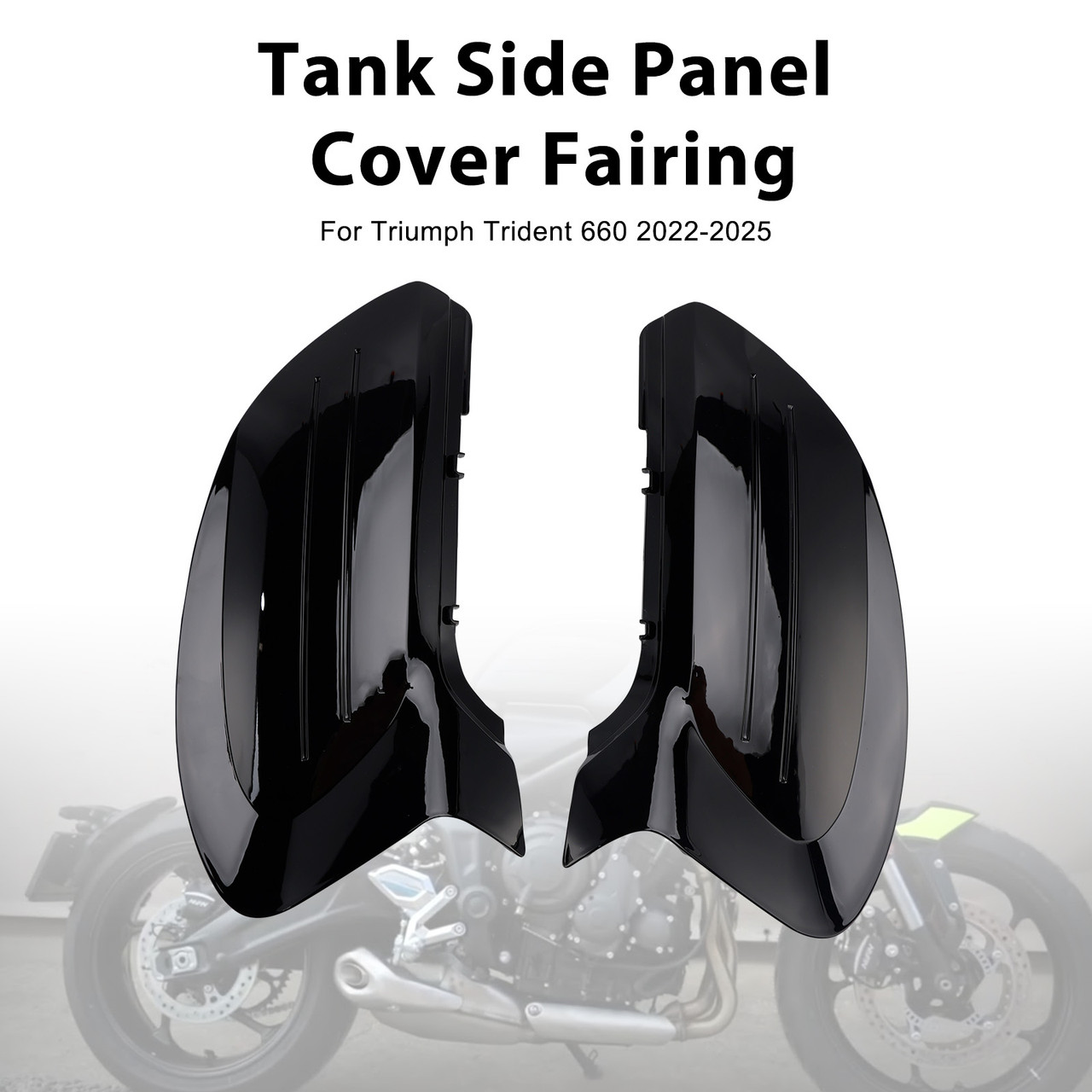 2022-2025 Triumph Trident 660 Tank Side Panel Cover Fairing Black Generic