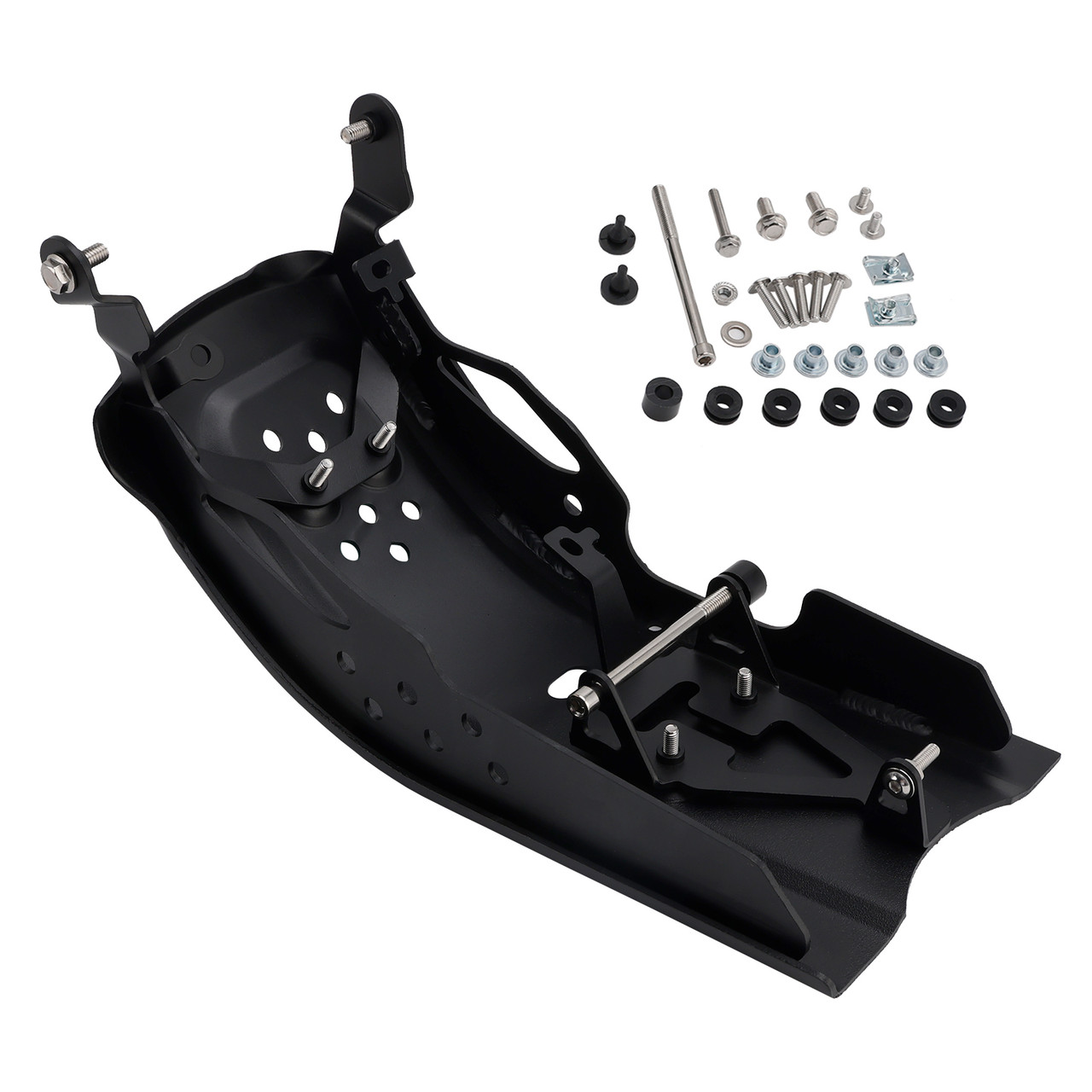 2024-2026 Scrambler 400 X/XC Aluminum Sump Guard Skid Bash Plate Black Generic