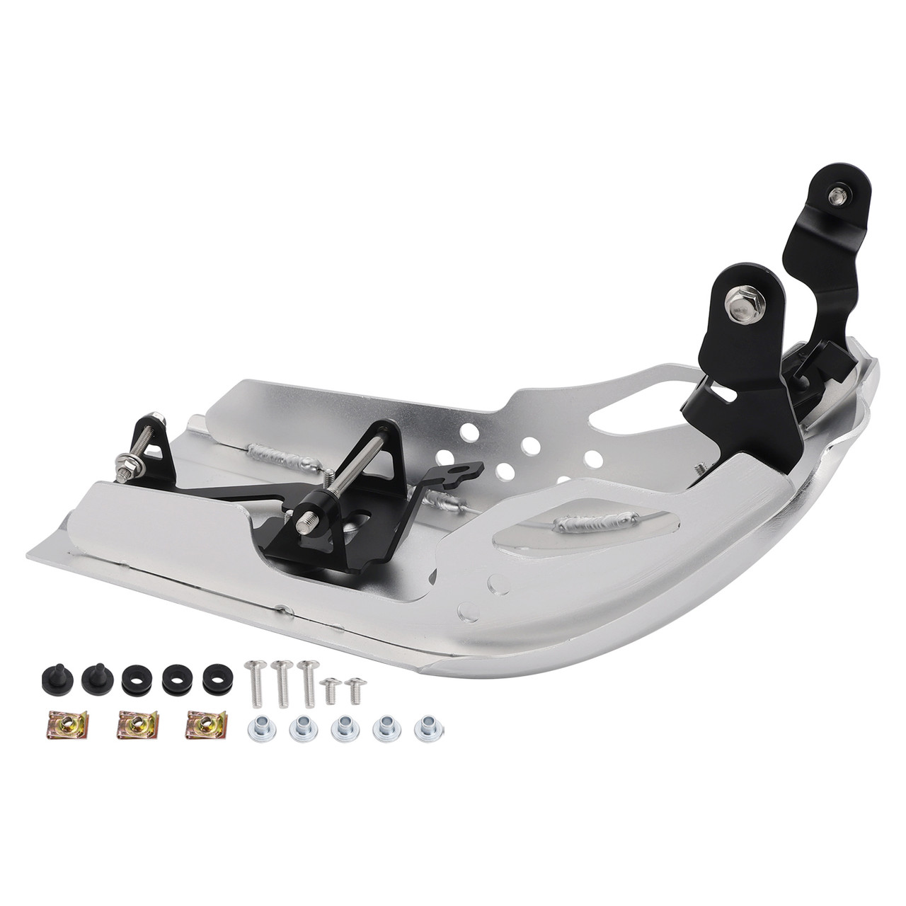 2025-2026 Thruxton 400 Aluminum Sump Guard Skid Bash Plate Silver Generic