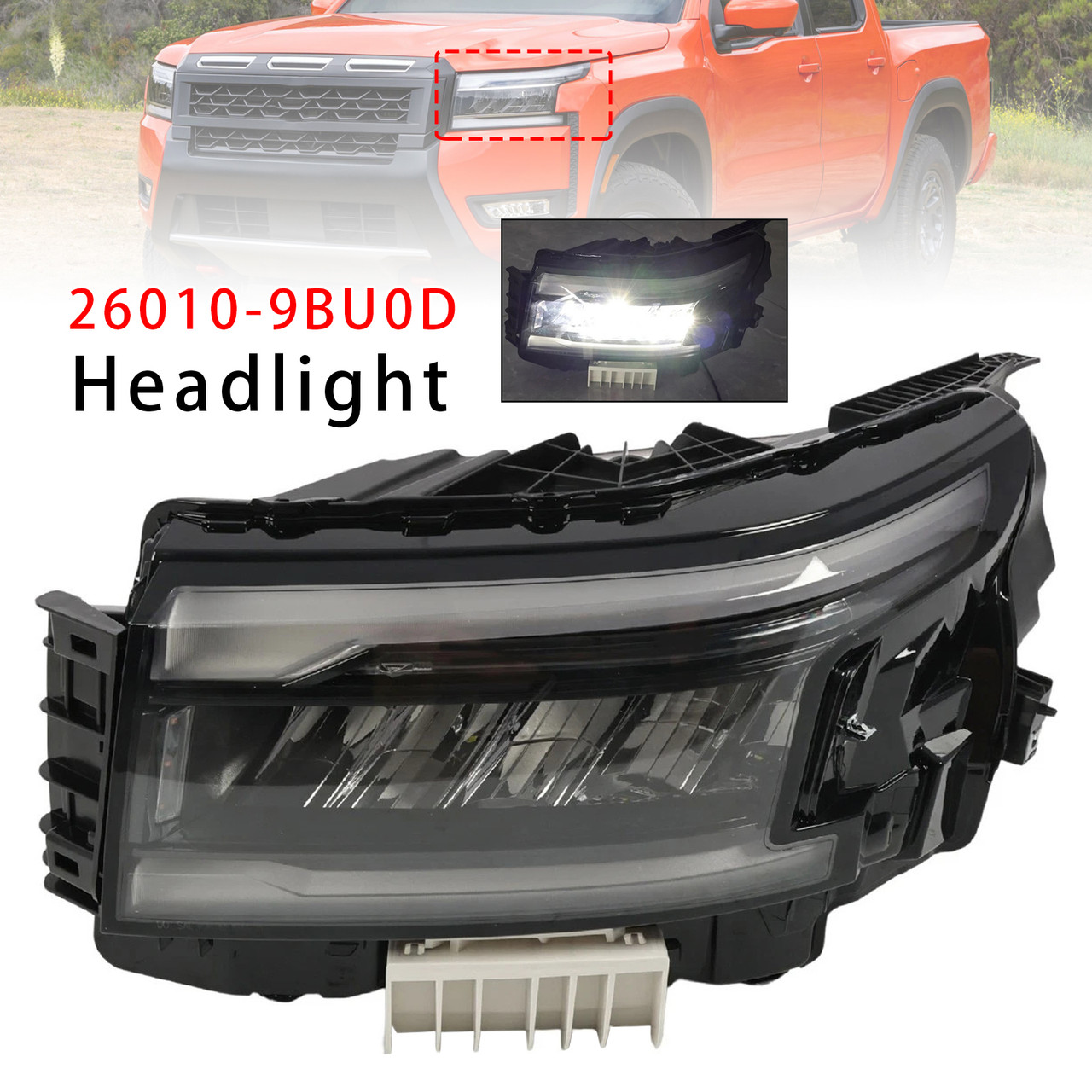 2022-2025 Nissan Frontier Front Left LED Headlight w/DRL 26010-9BU0D Generic