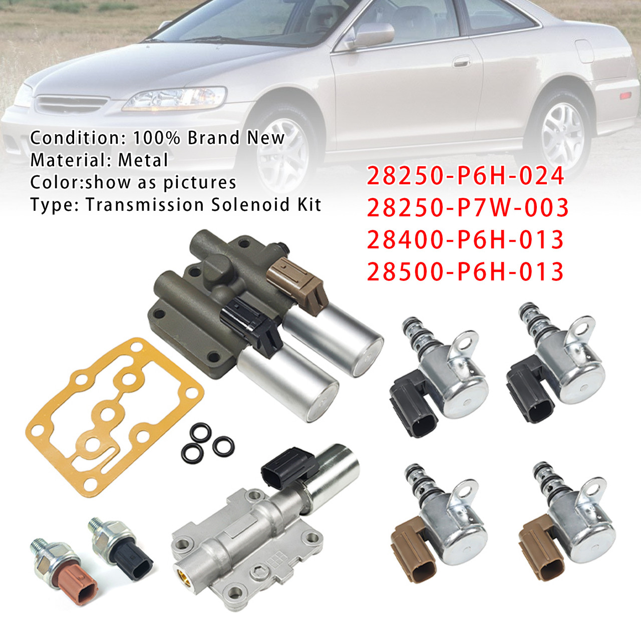 1998-2007 Honda Accord Odyssey Pilot TL CL MDX Transmission Solenoid Kit 28250-P6H-024 Generic