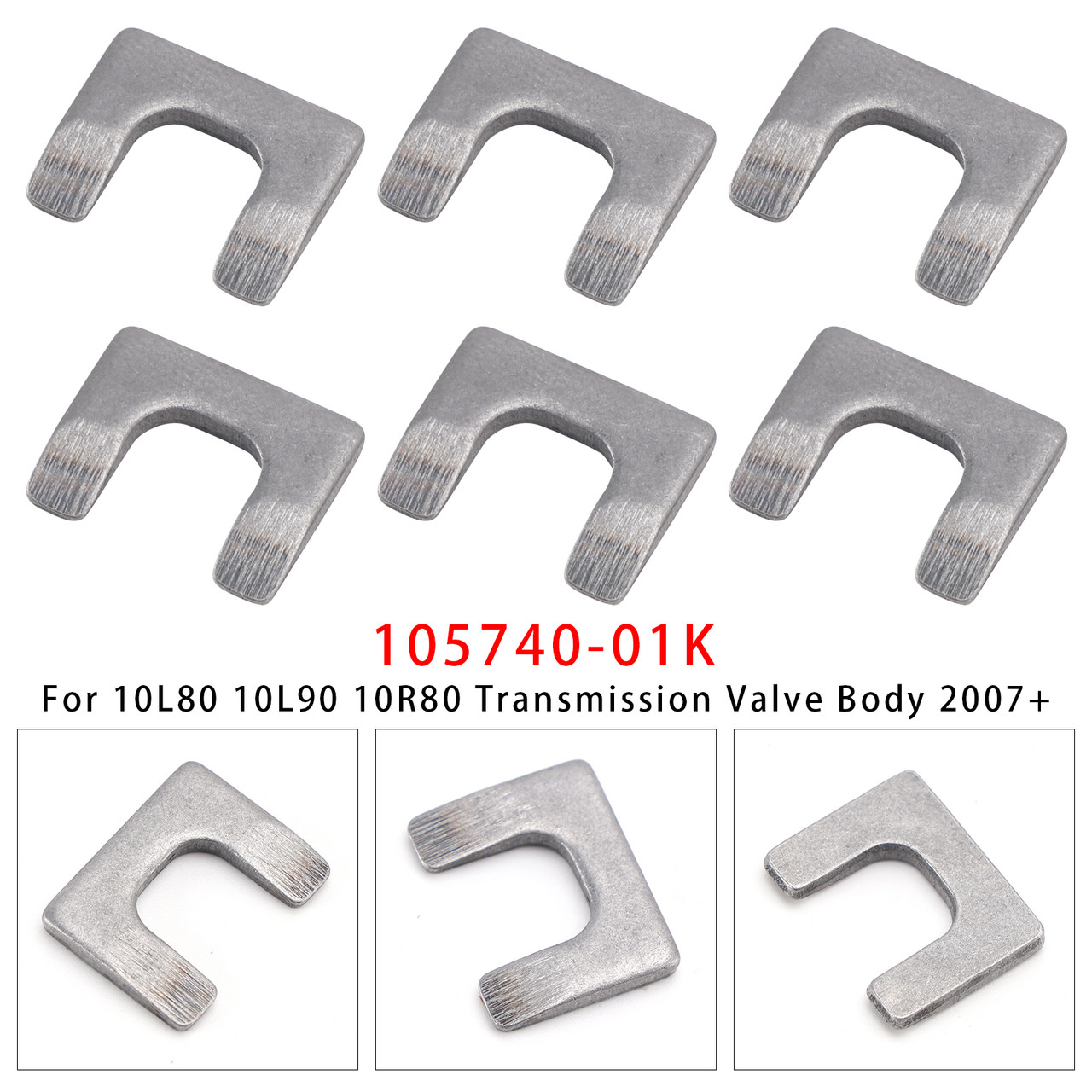 2007+ 10L80 10L90 10R80 Transmission Valve Body 6PCS Solenoid Retainer Clip 105740-01K Generic