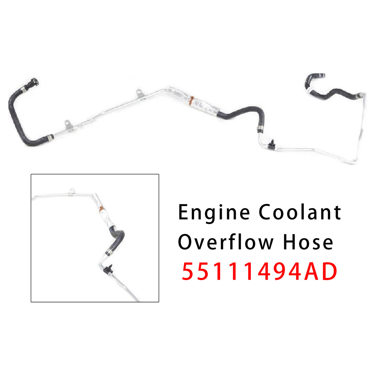 Dodge Engine Coolant Overflow Hose 55111494AD Generic