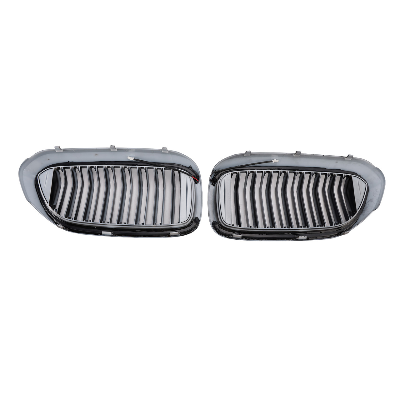 2017-2020 BMW 5 Series G30 G31 Double Slat Front Kidney Grille Gloss Black Generic