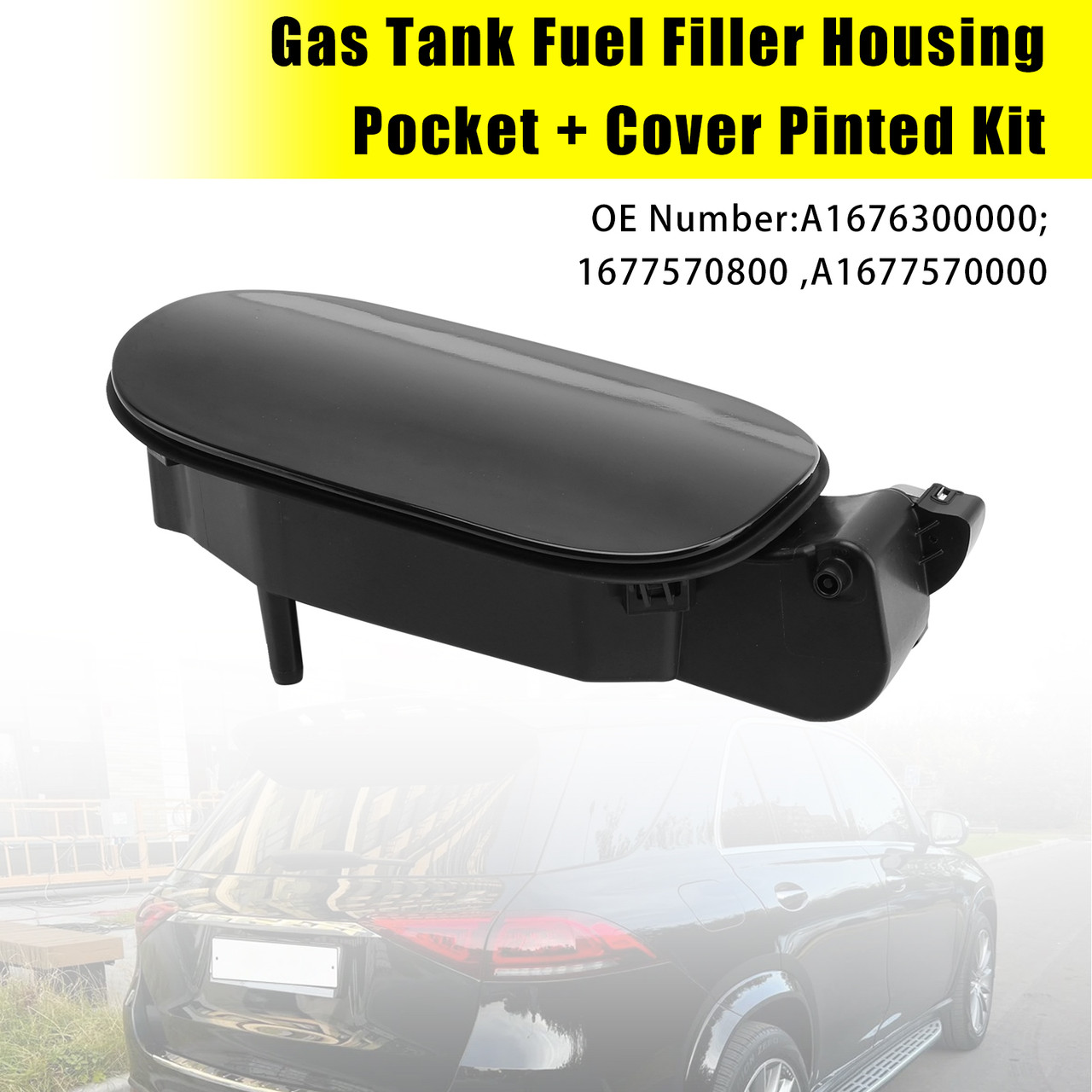 2019-2025 Mercedes GLE W167 Gas Tank Fuel Filler Housing Pocket + Cover Pinted Kit Generic