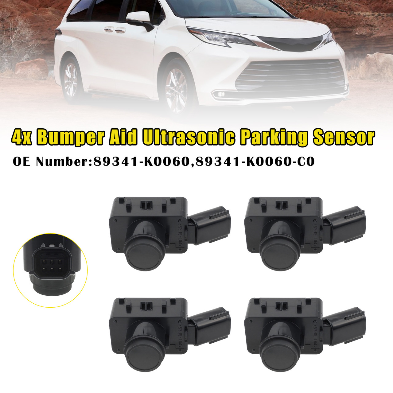 2020-2021 Toyota Camry Sienna Venza 4*Bumper Aid Ultrasonic Parking Sensor 89341-K0060 Generic