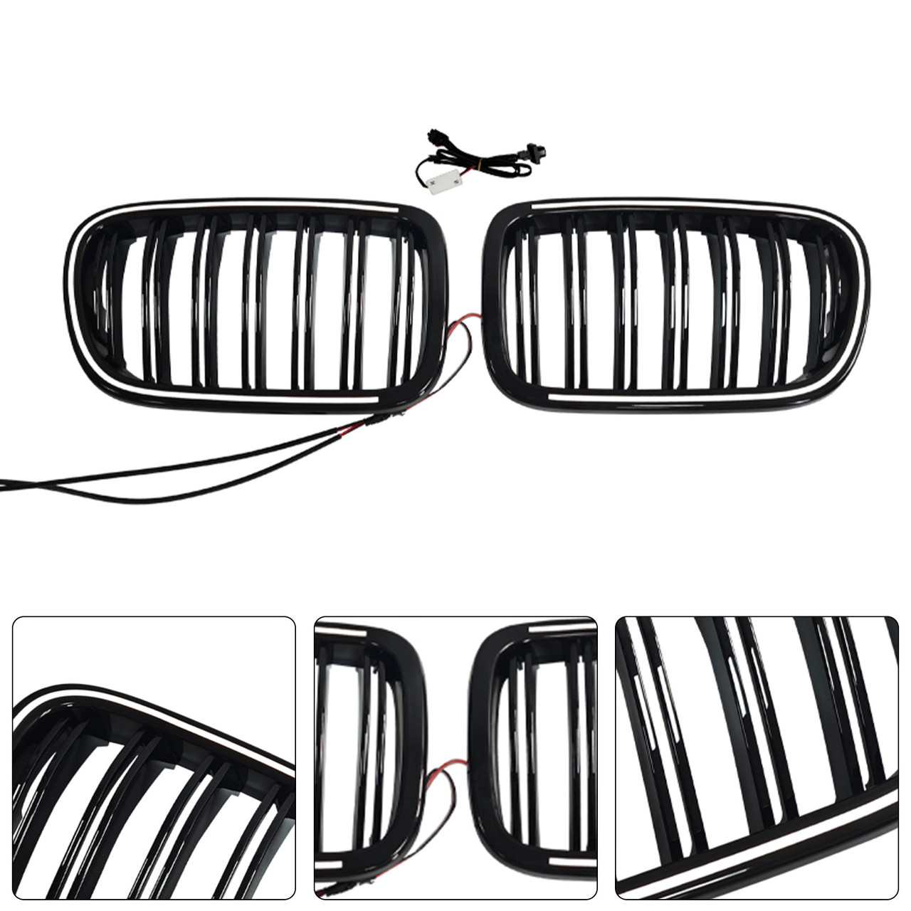 2010-2014 BMW X3/X4 F25/F26 Front Bumper Kidney Grille Gloss Black Generic