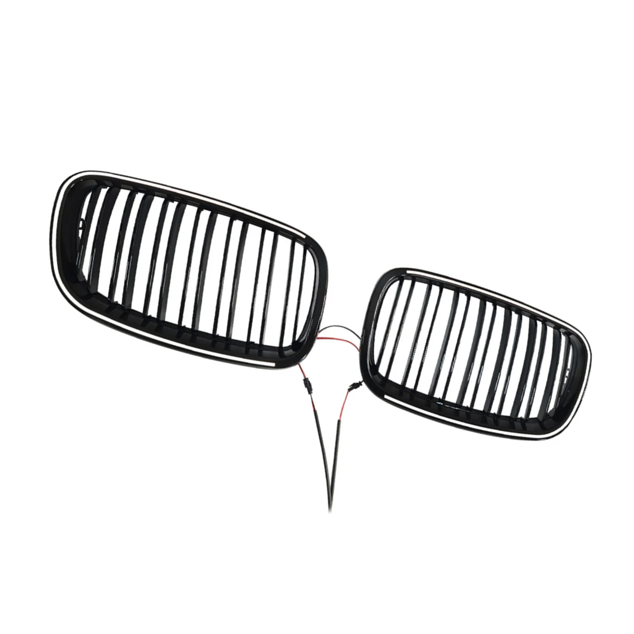 2007-2014 BMW X5 X6 Front Bumper Kidney Grille Gloss Black Generic