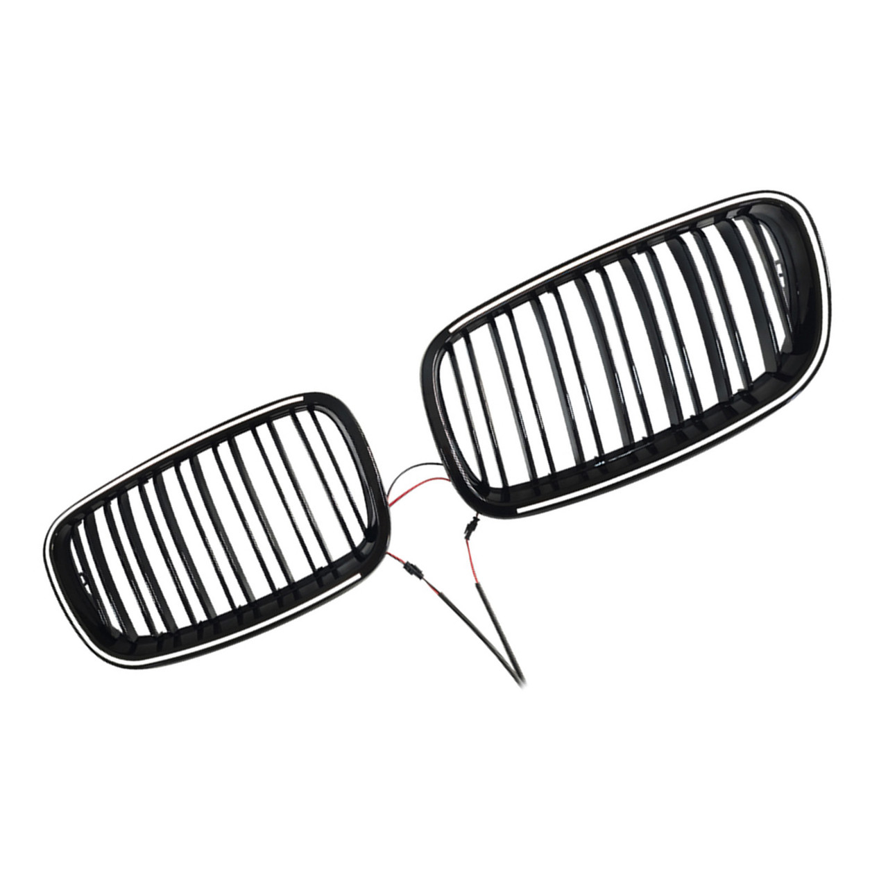 2007-2014 BMW X5 X6 Front Bumper Kidney Grille Gloss Black Generic