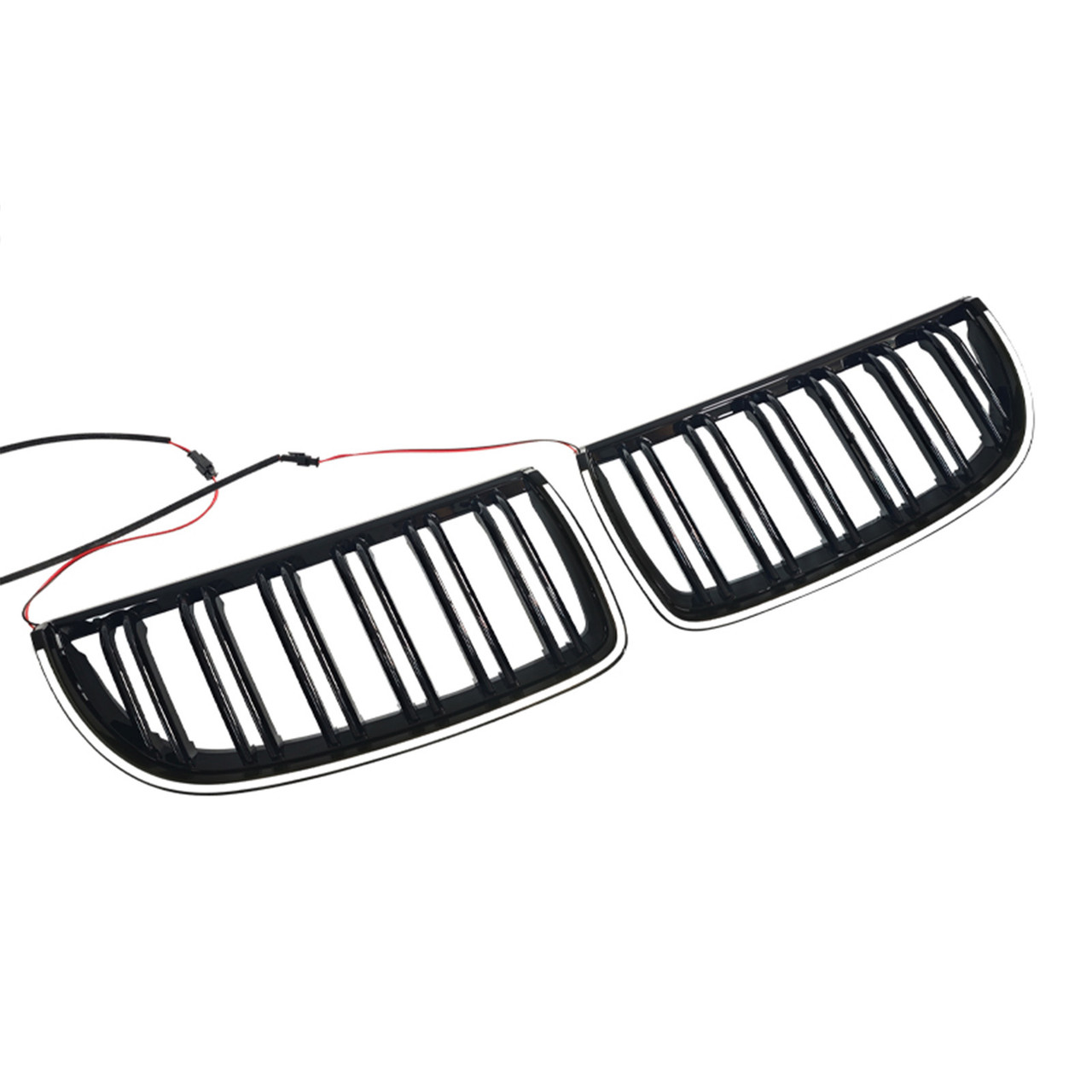 2004-2007 BMW 3 Series E90 320i 323i 328i 335i Front Kidney Double Slat Grille Black Generic