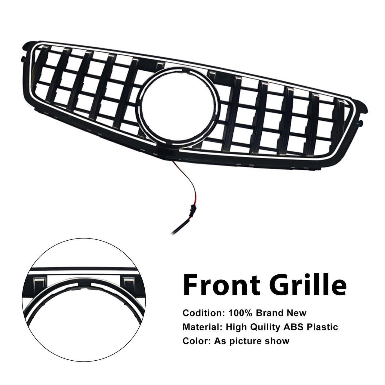 2008-2014 Mercedes-Benz W204 C-Class GT-Style Front Bumper Grille Generic