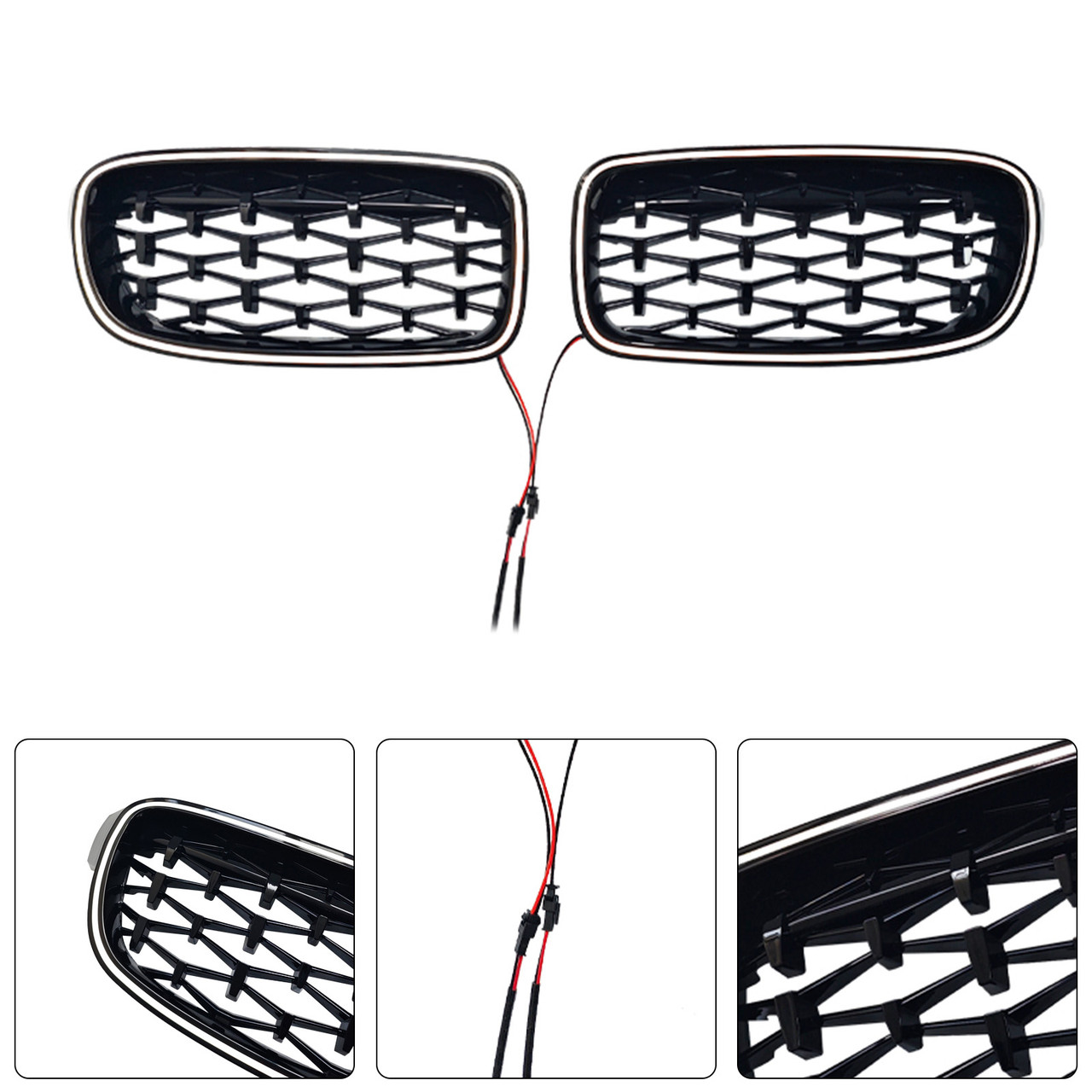2012-2019 BMW 3-Series F30 F31 F35 Diamond Front Kidney Grille Generic