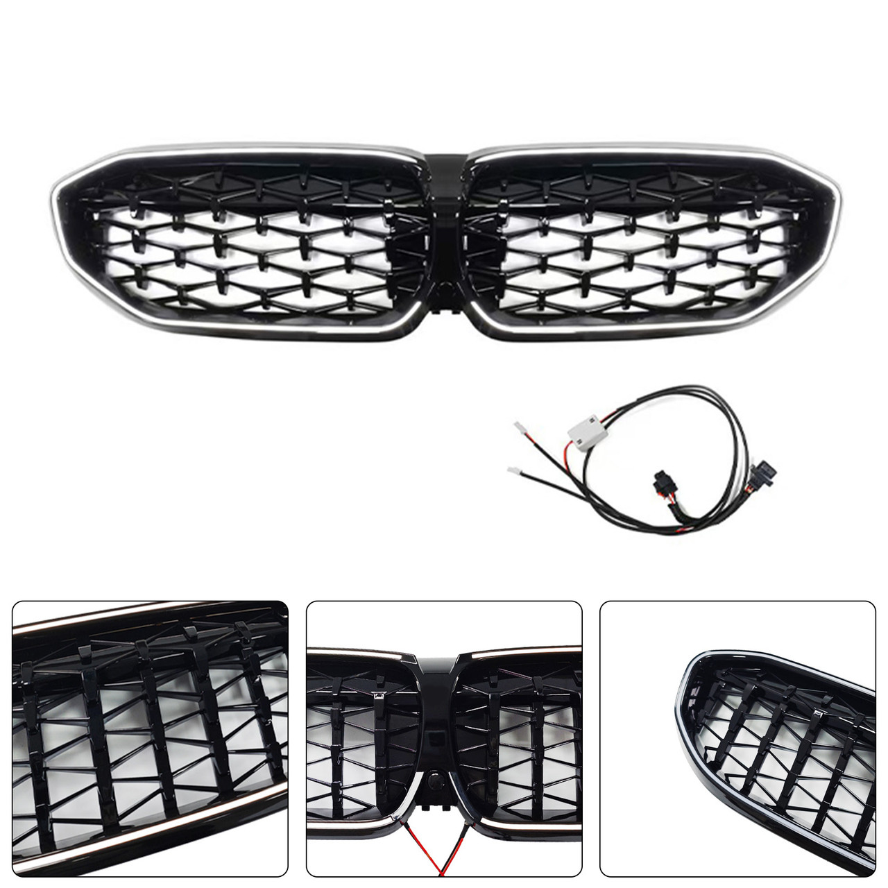 2019-2022 BMW 3 Series G20 G28 Diamond Kidney Grille 51138072085 Generic