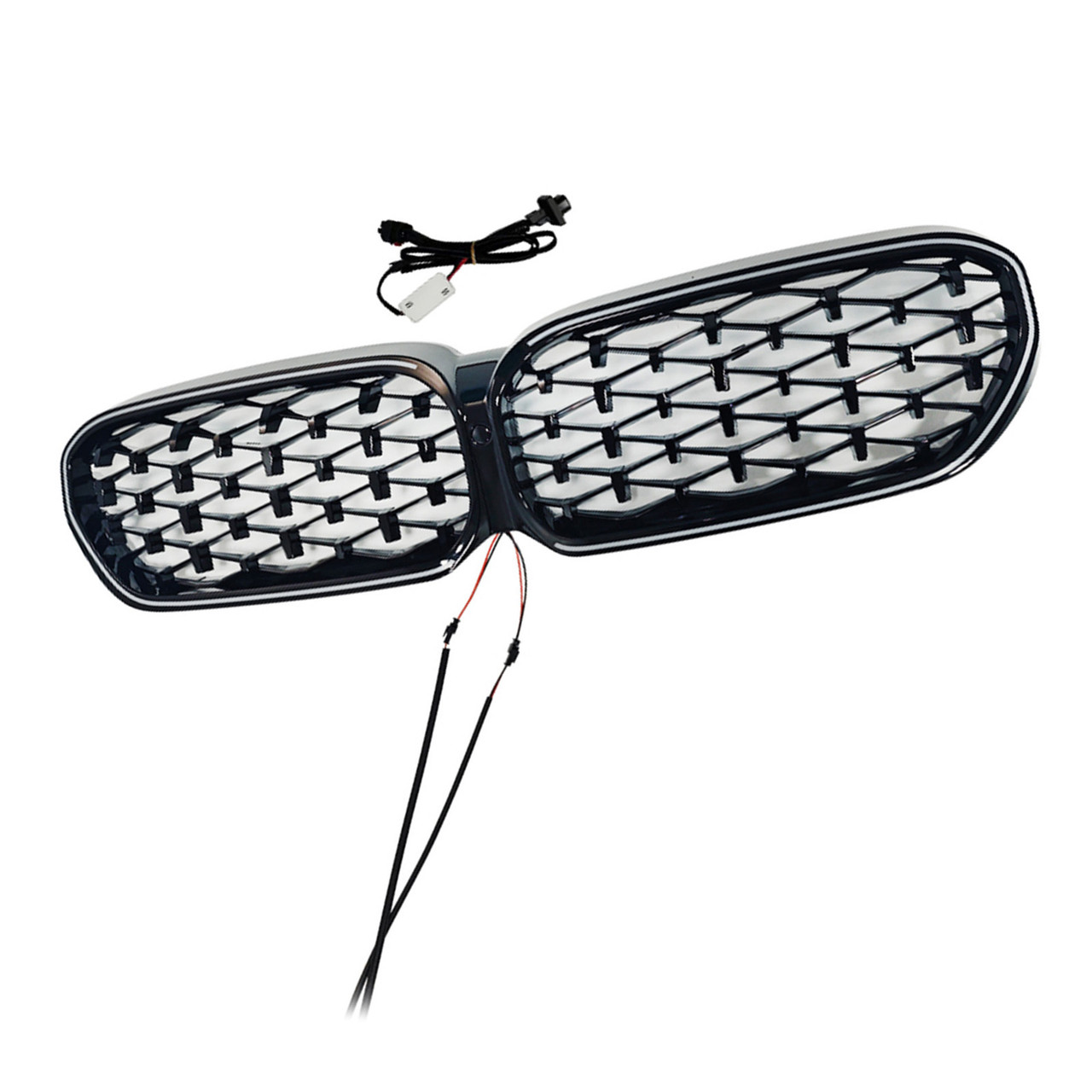 2021-2024 BMW 5 Series G30 G31 G38 Diamond Front Kidney Grille With Camera Hole Generic