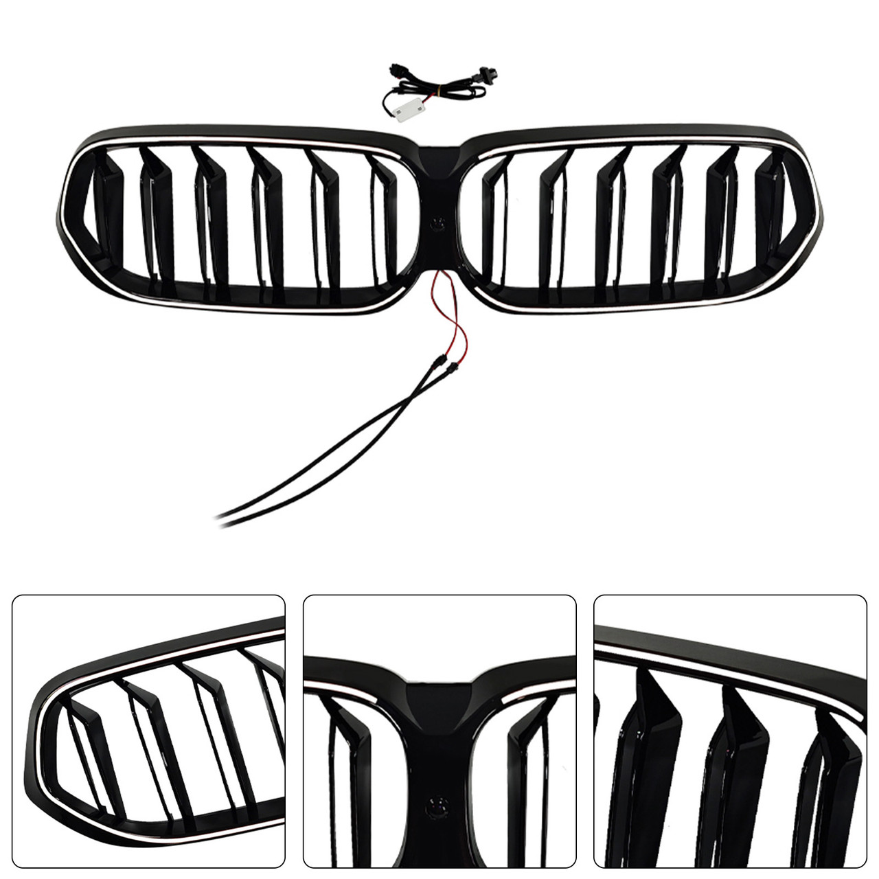 2020-2025 BMW 6 Series G32 Double Slat Black Front Kidney Grille Generic