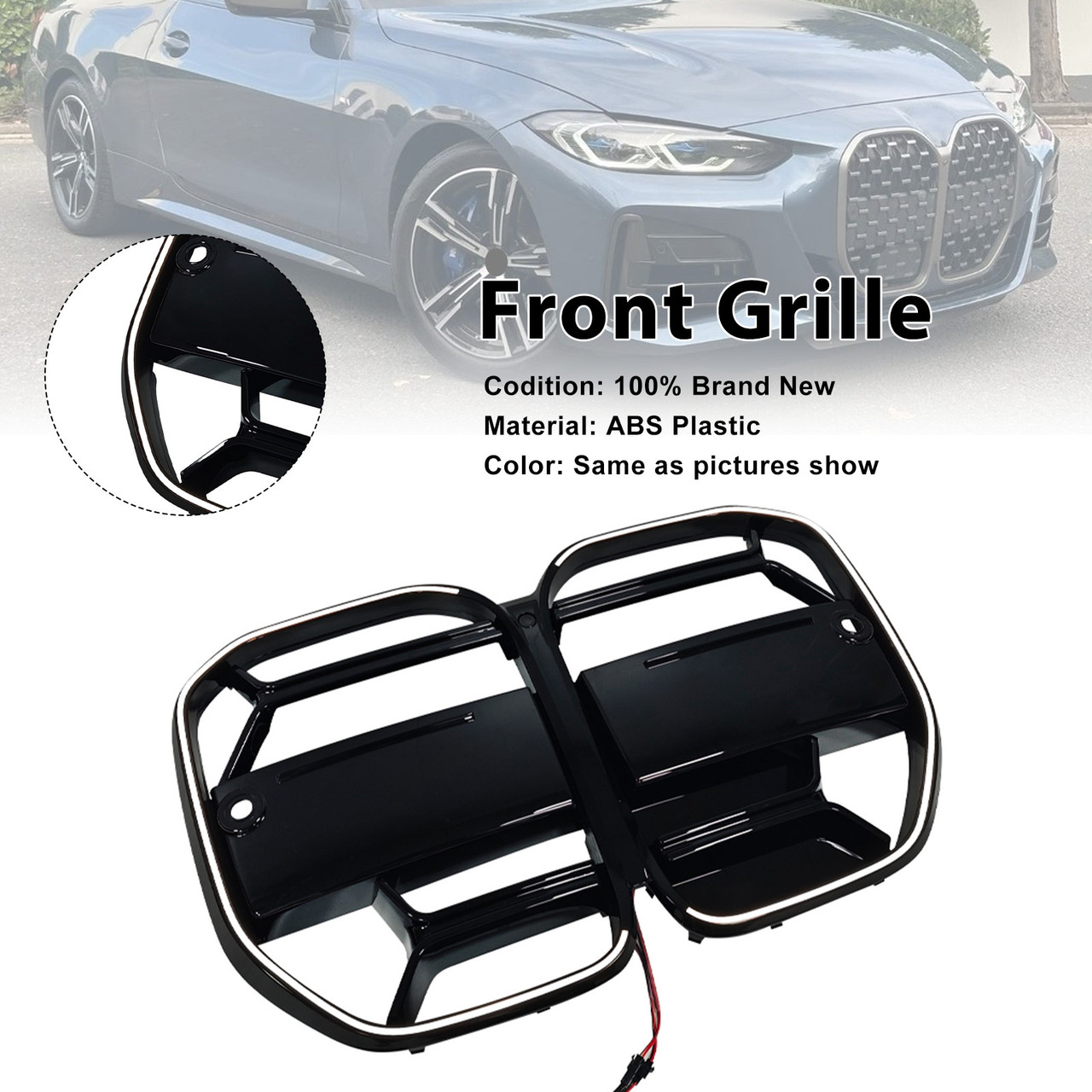 2020-2025 BMW 4 Series G22 G23 G82 CS-Style Front Bumper Grille Generic