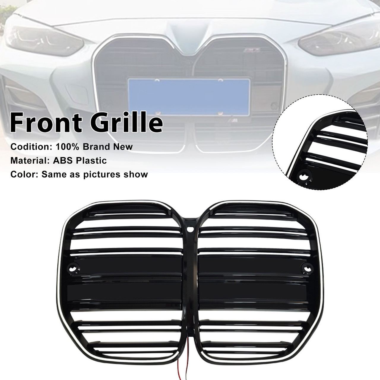 2020-2025 BMW 4 Series G22 G23 G82 CS-Style Front Bumper Grille Without ACC Generic
