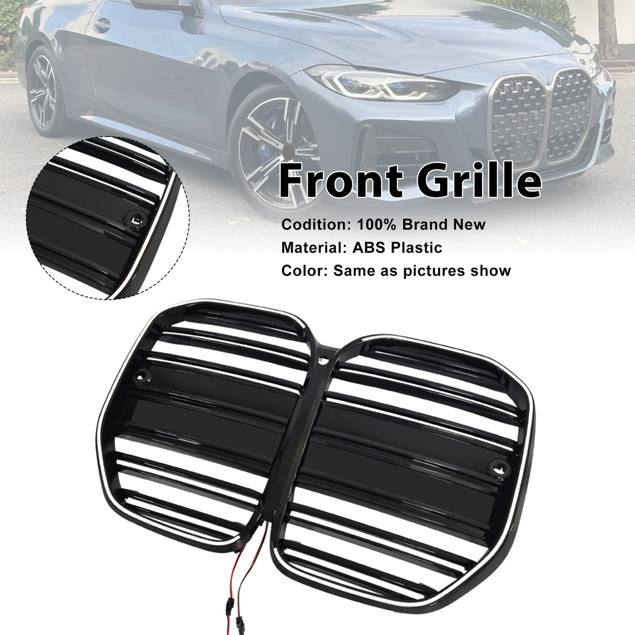 2020-2025 BMW 4 Series G22 G23 G82 CS-Style Front Bumper Grille Without ACC Generic