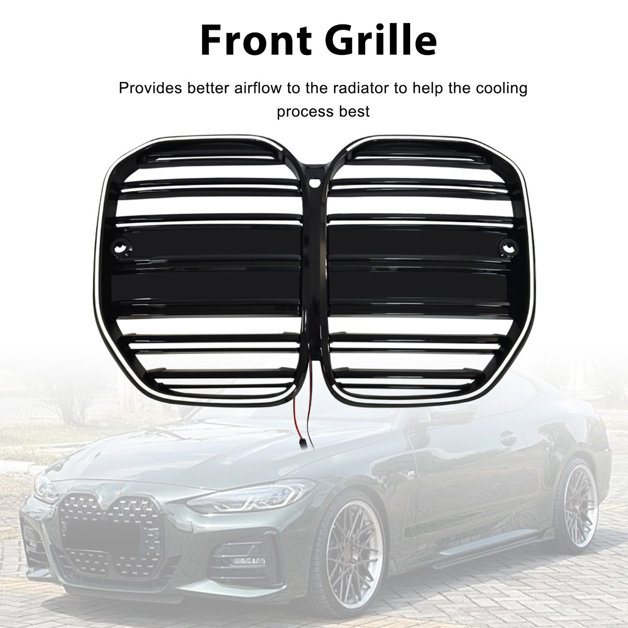 2020-2025 BMW 4 Series G22 G23 G82 CS-Style Front Bumper Grille Without ACC Generic