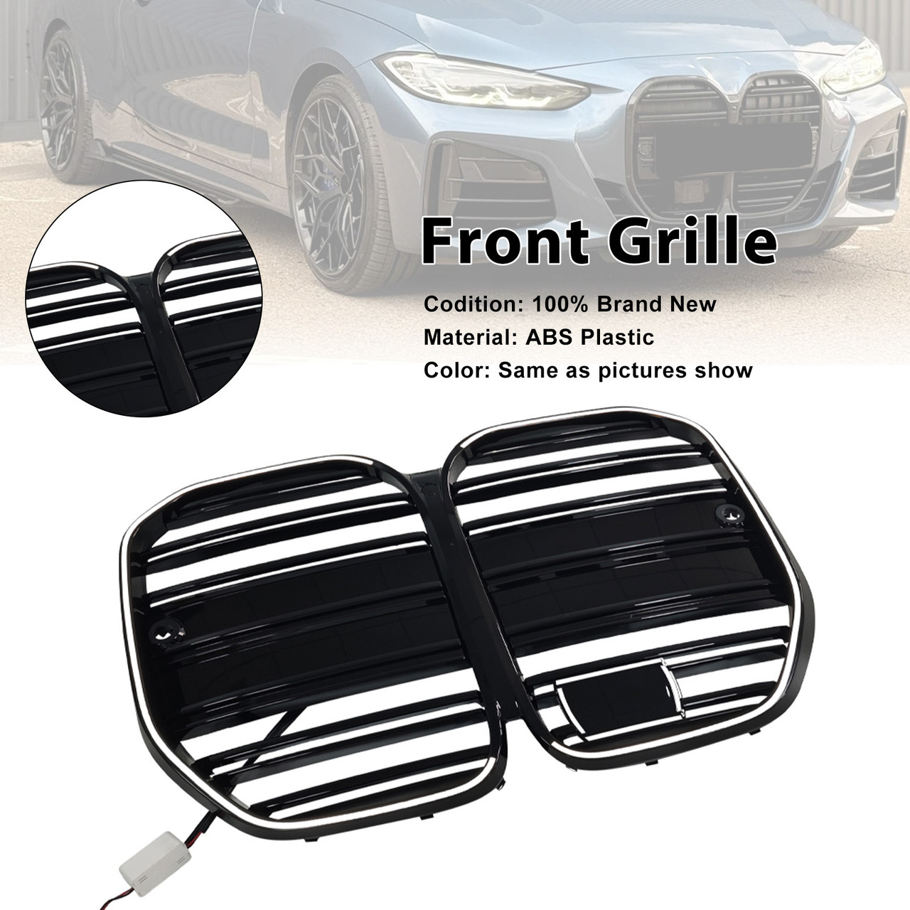2020-2025 BMW 4 Series G22 G23 G82 M4-Style Front Bumper Grille With ACC Generic