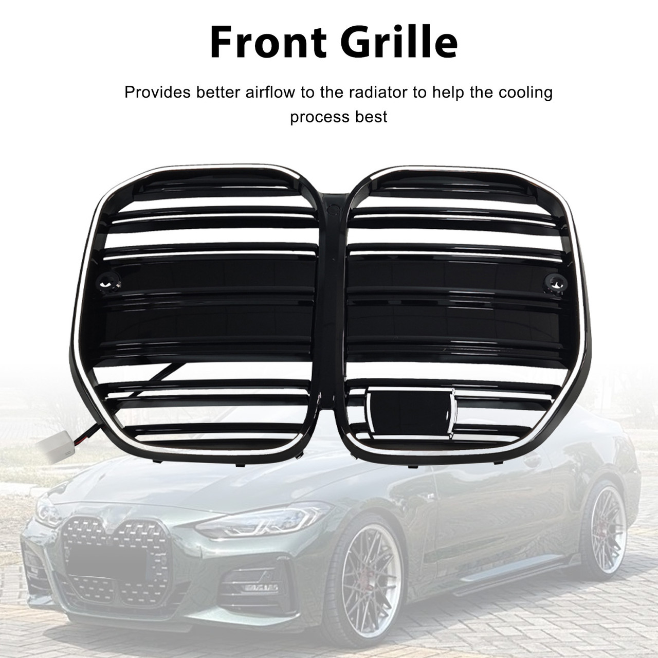 2020-2025 BMW 4 Series G22 G23 G82 M4-Style Front Bumper Grille With ACC Generic