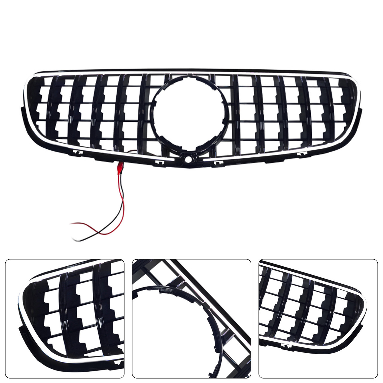 2015-2019 Mercedes-Benz GLC-Class W253 X253 GLC300 GLC350 GT-Style Front Bumper Grille With Camera Hole Generic