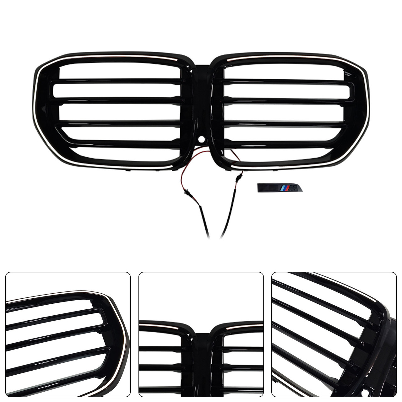 2024 BMW X5 G05 G18 M-Style Front Bumper Grille Gloss Black Generic