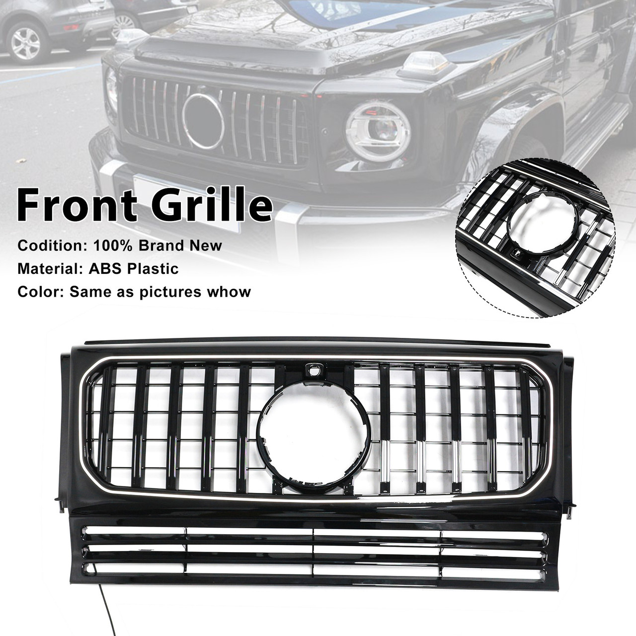 1990-2018 Mercedes Benz G-Class W463 Front Bumper Grille Black Generic