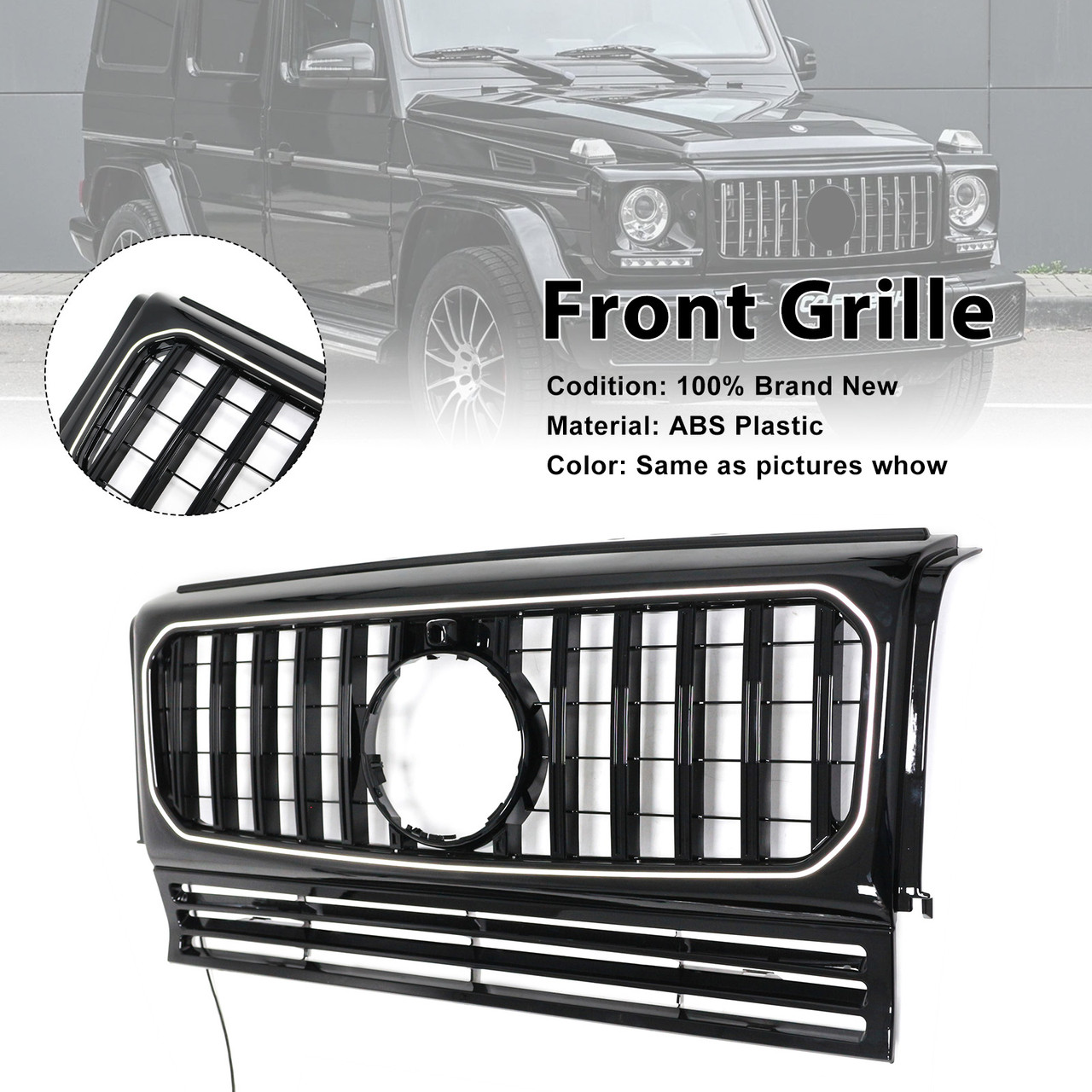 1990-2018 Mercedes Benz G-Class W463 Front Bumper Grille Black Generic