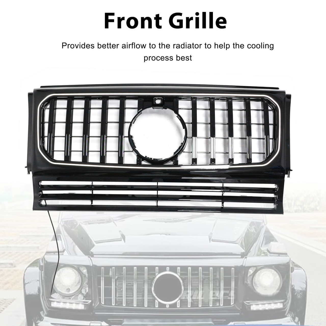 1990-2018 Mercedes Benz G-Class W463 Front Bumper Grille Black Generic