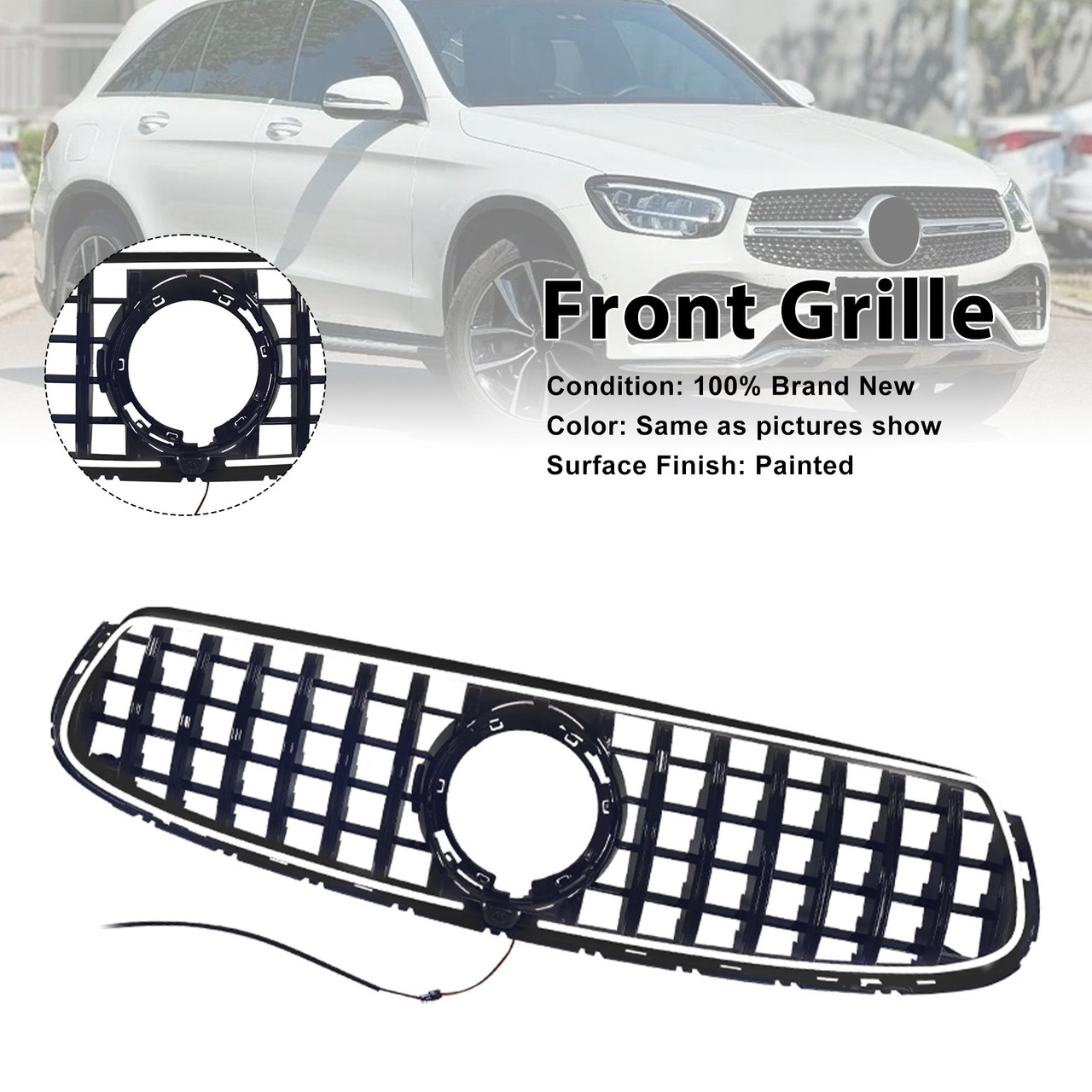 2020-2022 Mercedes-Benz GLC-Class X253 GLC250 GLC300 GT-Style Front Bumper Grille Generic