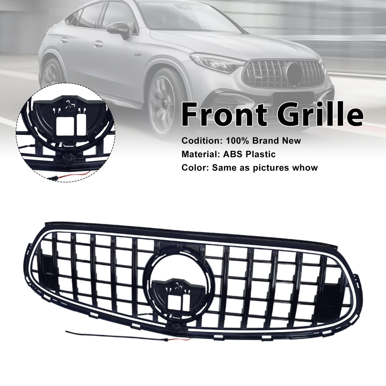 2022-2025 Mercedes Benz GLC-Class X254 C254 Front Bumper Upper Grille Generic