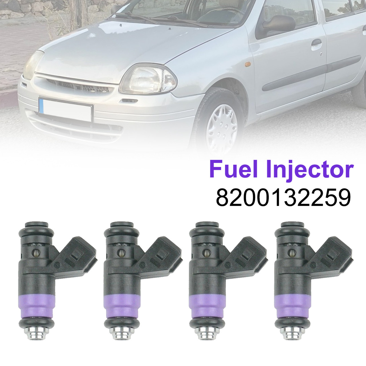 4Pcs Fuel Injector For Renault Clio Laguna Megane Scénic 1.4 1.6 8200132259