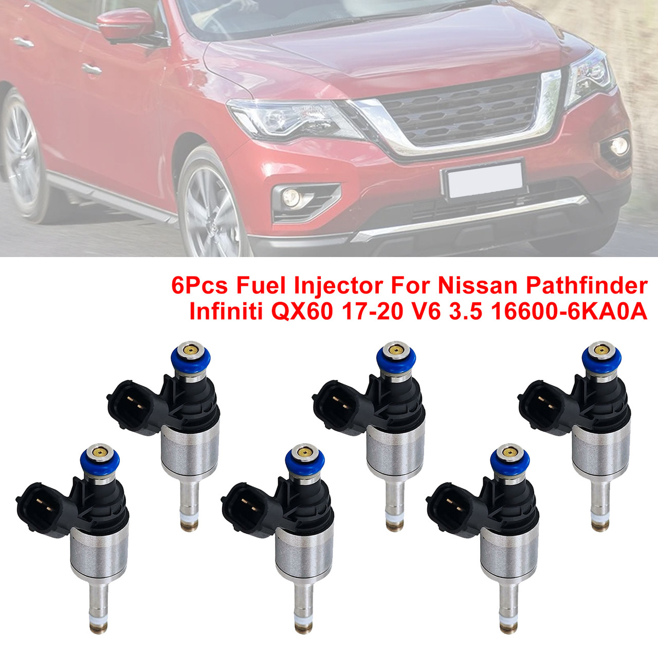 2017-2020 Infiniti QX60 6Pcs Fuel Injector 16600-6KA0A Generic
