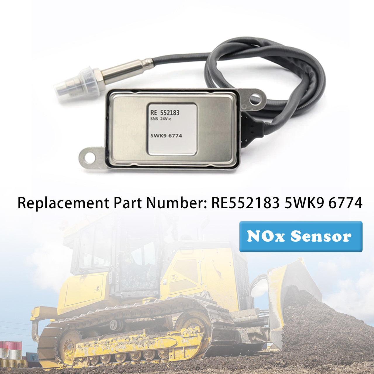 RE552183 5WK9 6774 NOx Sensor Nitrogen Oxide Sensor For John Deere Tractor