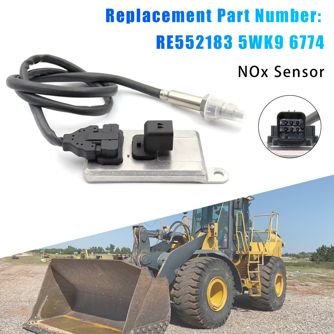 RE552183 5WK9 6774 NOx Sensor Nitrogen Oxide Sensor For John Deere Tractor