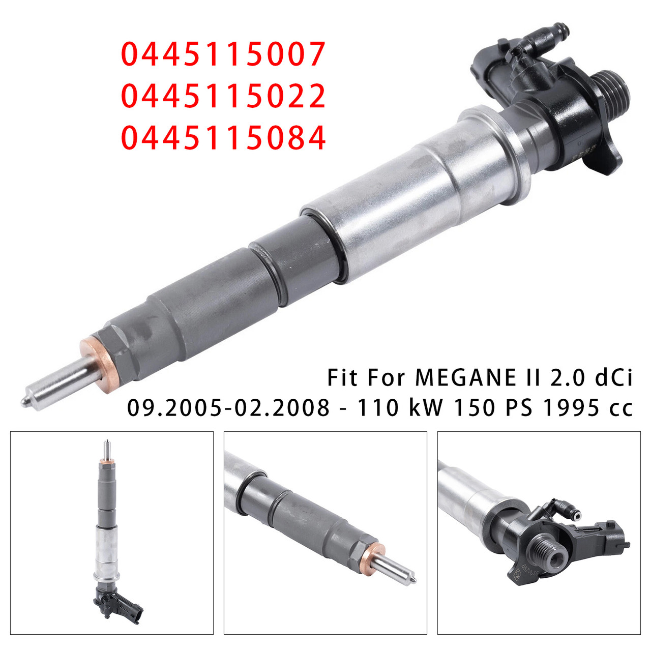1Pcs Fuel Injector For Renault Trafic Laguna Opel Vivaro 2.0 CDTI 0445115007