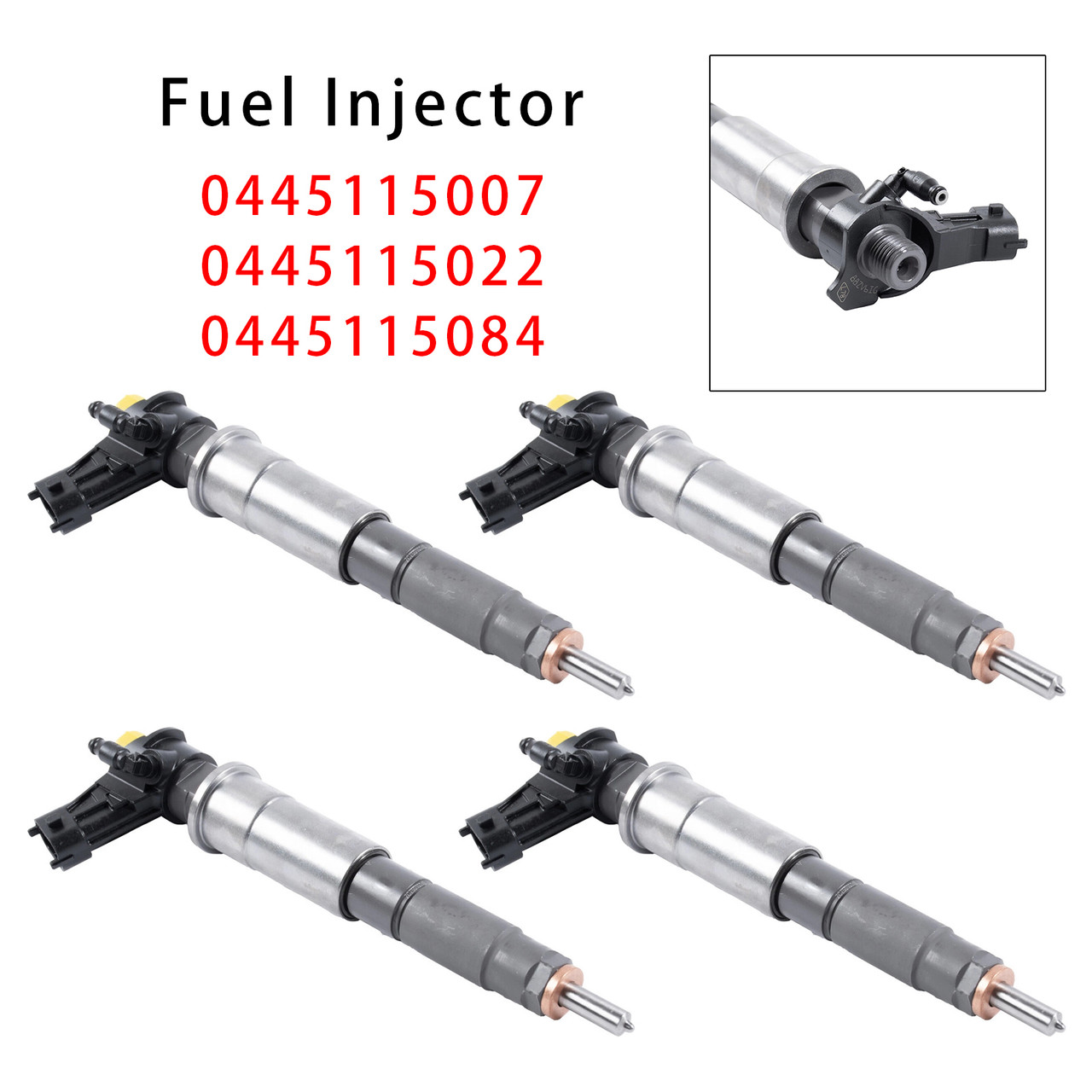 4Pcs Fuel Injector For Renault Trafic Laguna Opel Vivaro 2.0 CDTI 0445115007