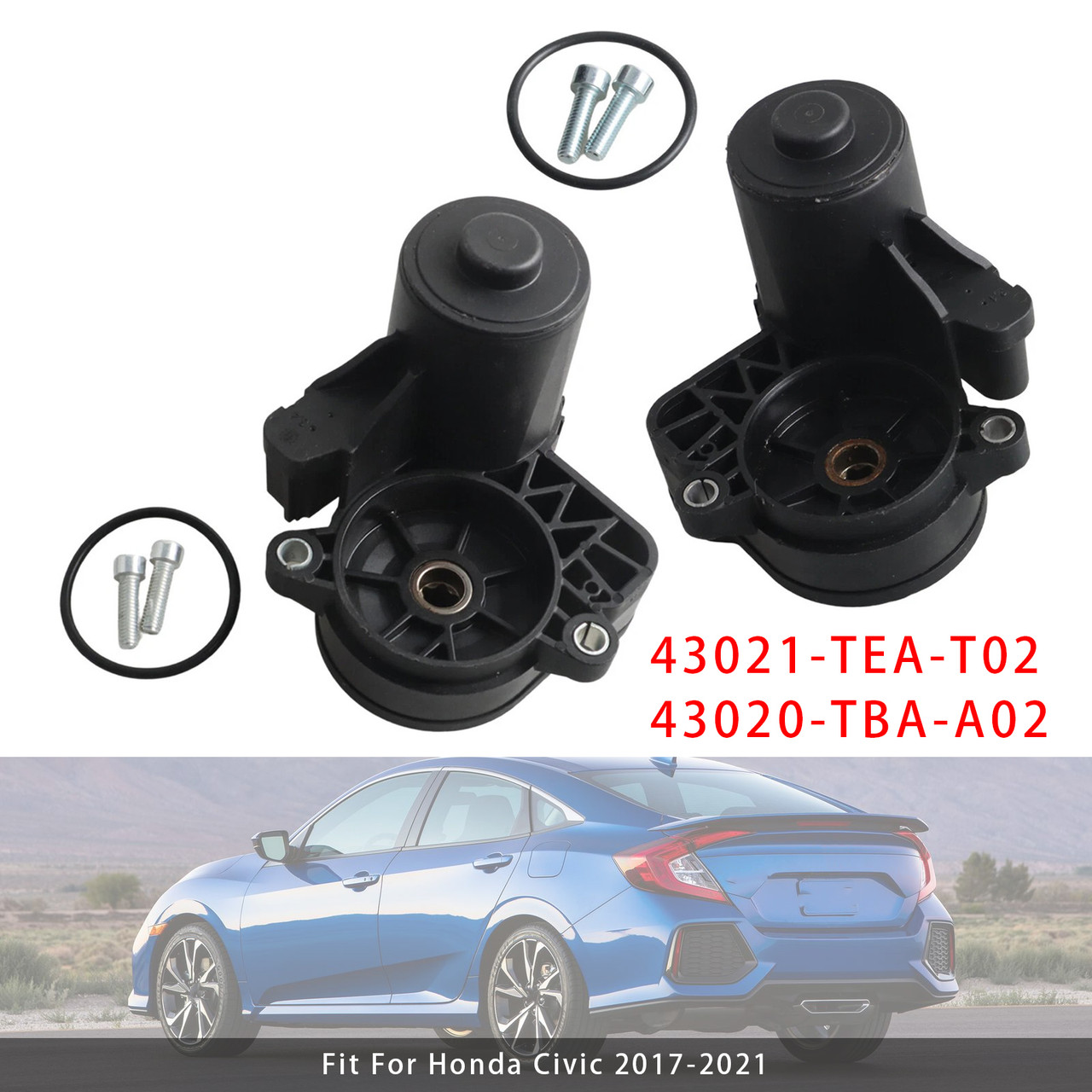 2017-2021 Honda Civic 2X Rear Parking Brake Actuator 43020-TBA-A02 Generic