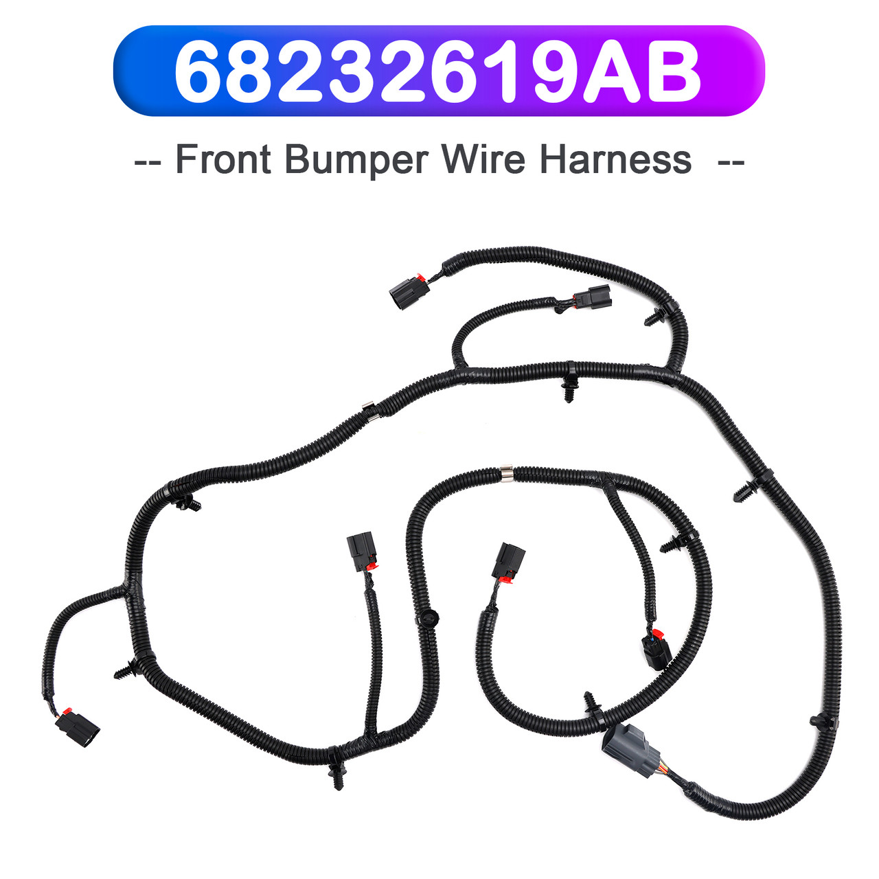 2014-2024 Ram 1500 Front Bumper Wire Harness with Park Sensors Generic