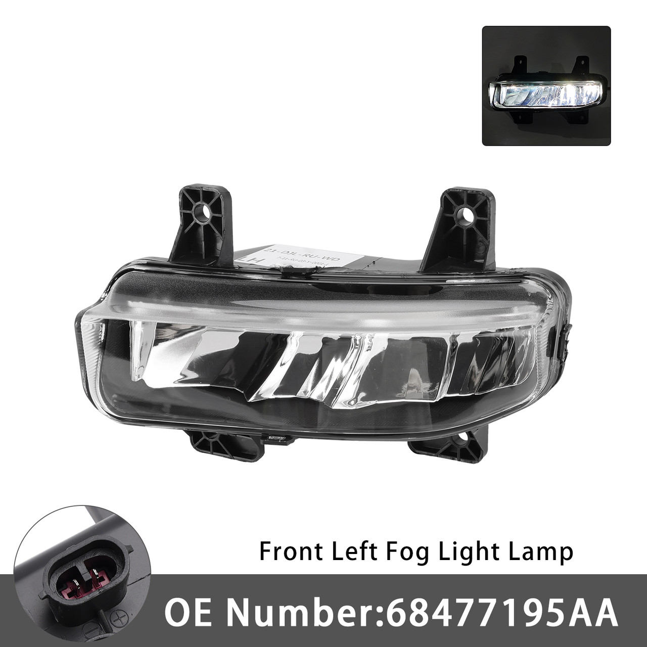2020-2024 Ram 1500 Front Left LED Fog Light Generic