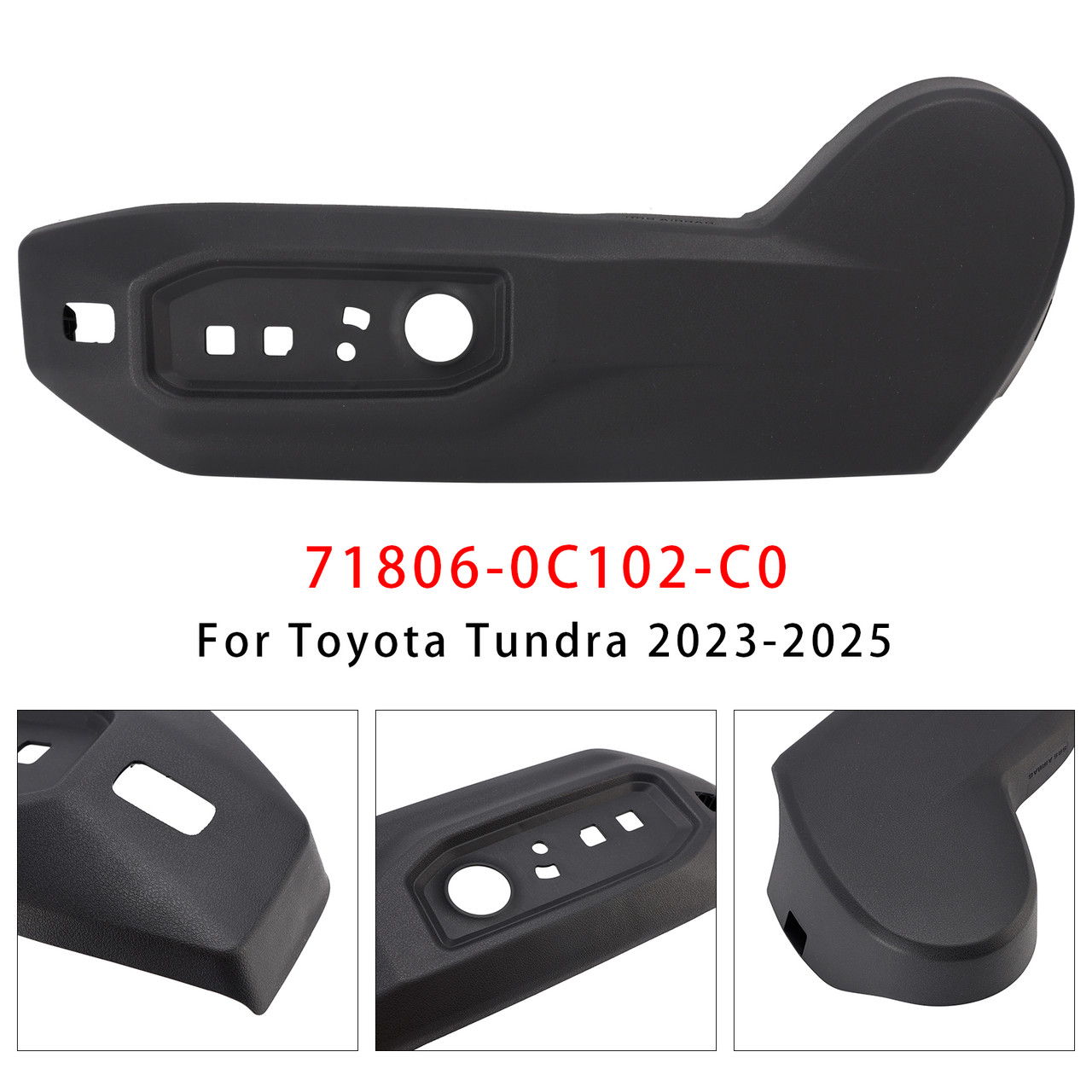 2023-2025 Toyota Tundra Left Recline Cover Front Seat Cushion Cover 71806-0C102-C0 Generic