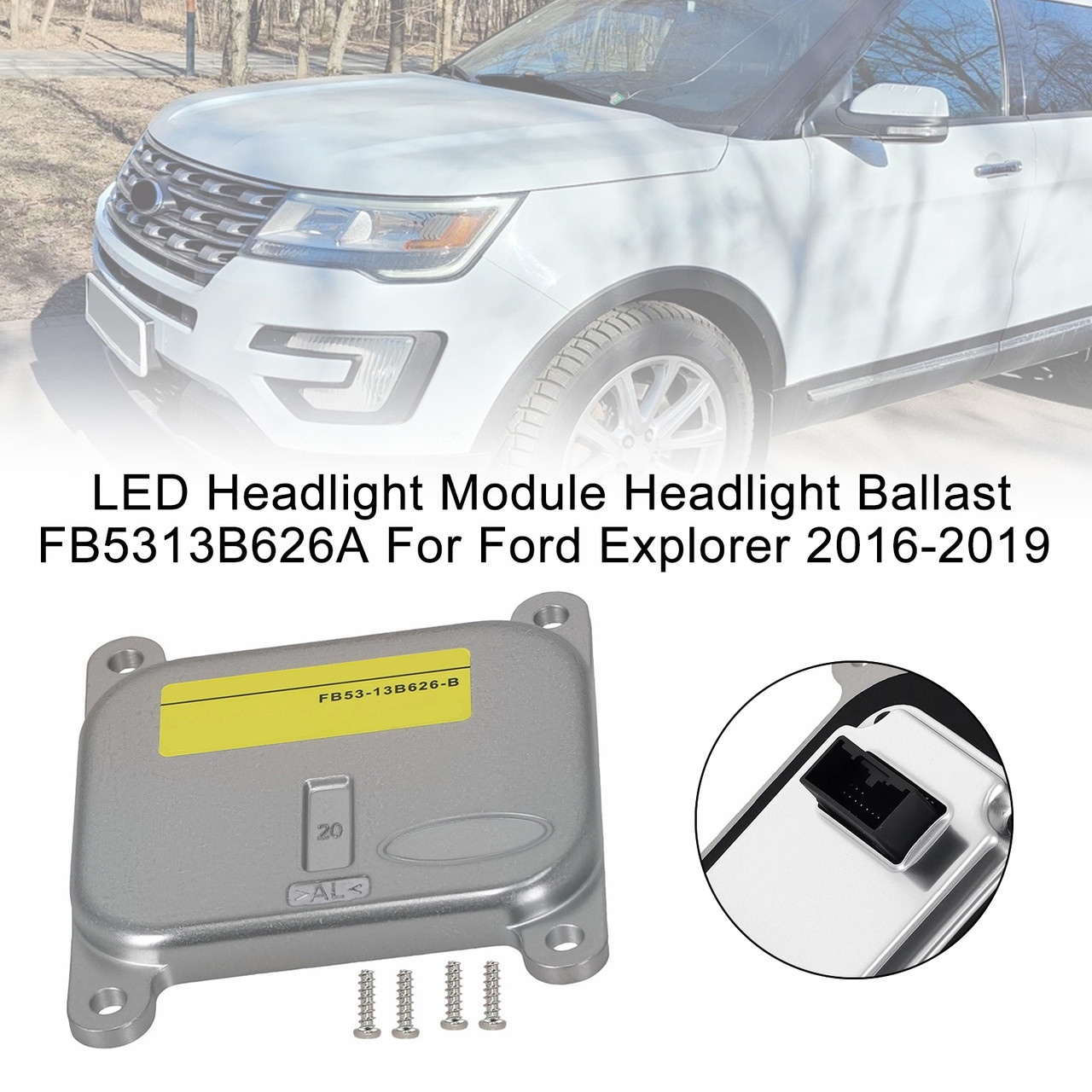 2016-2019 Ford Explorer LED Headlight Module Headlight Ballast FB5313B626A Generic