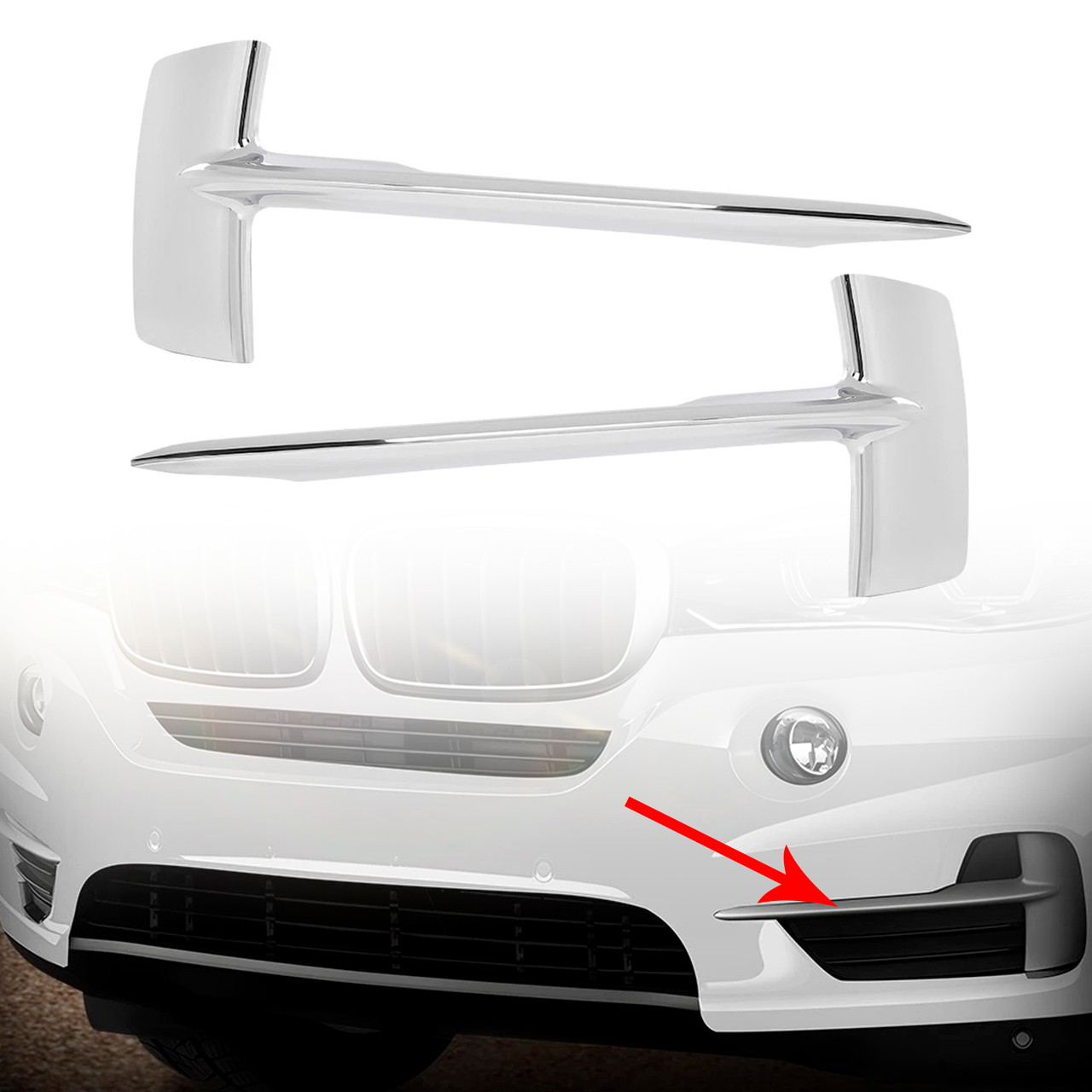 2014-2018 BMW X5 Bumper Trim Kit 51117325395 51117325396 Generic