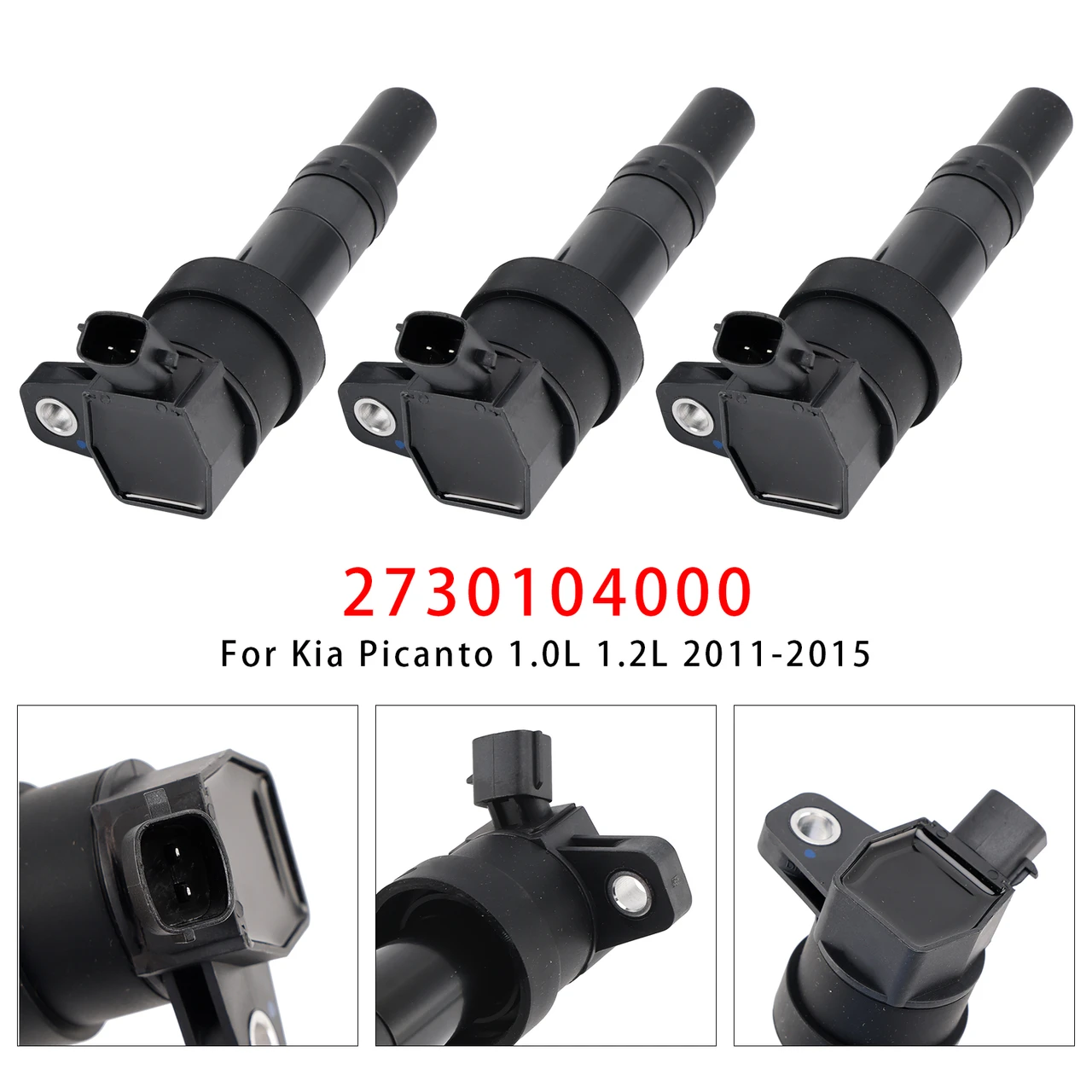 2011-2015 Kia Picanto 1.0L 1.2L 3PCS Ignition Coil 2730104000 Generic