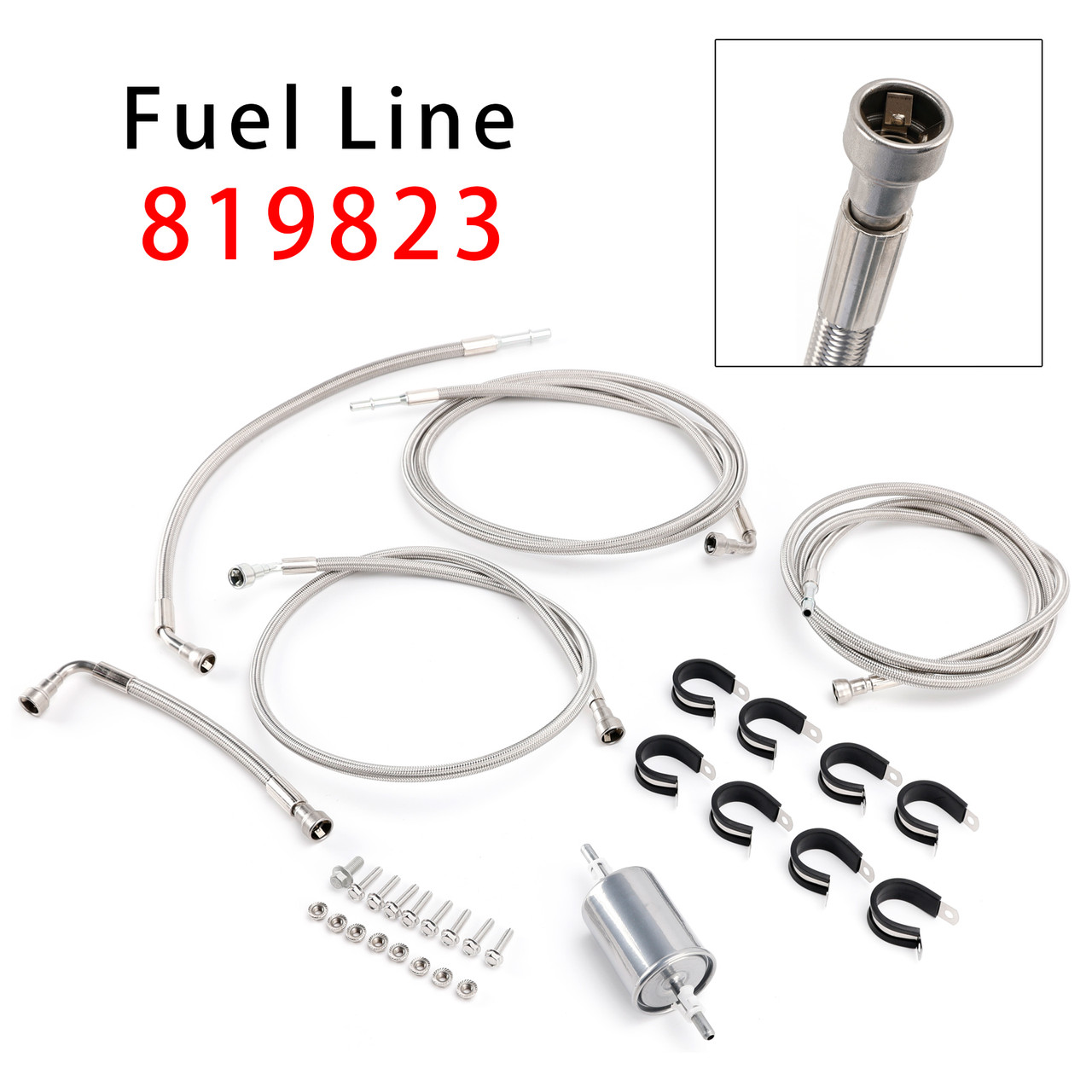 Flexible Stainless Steel Braided Fuel Line Kit 819823 For Tahoe Suburban 1500 2002-2004