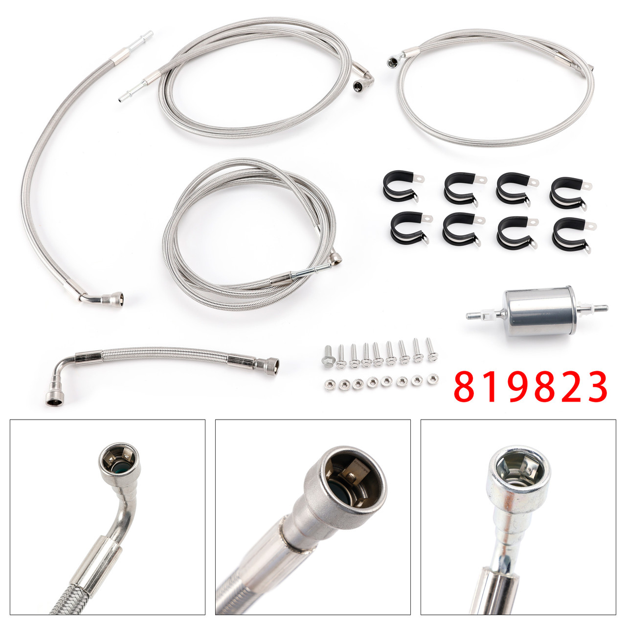 Flexible Stainless Steel Braided Fuel Line Kit 819823 For Tahoe Suburban 1500 2002-2004