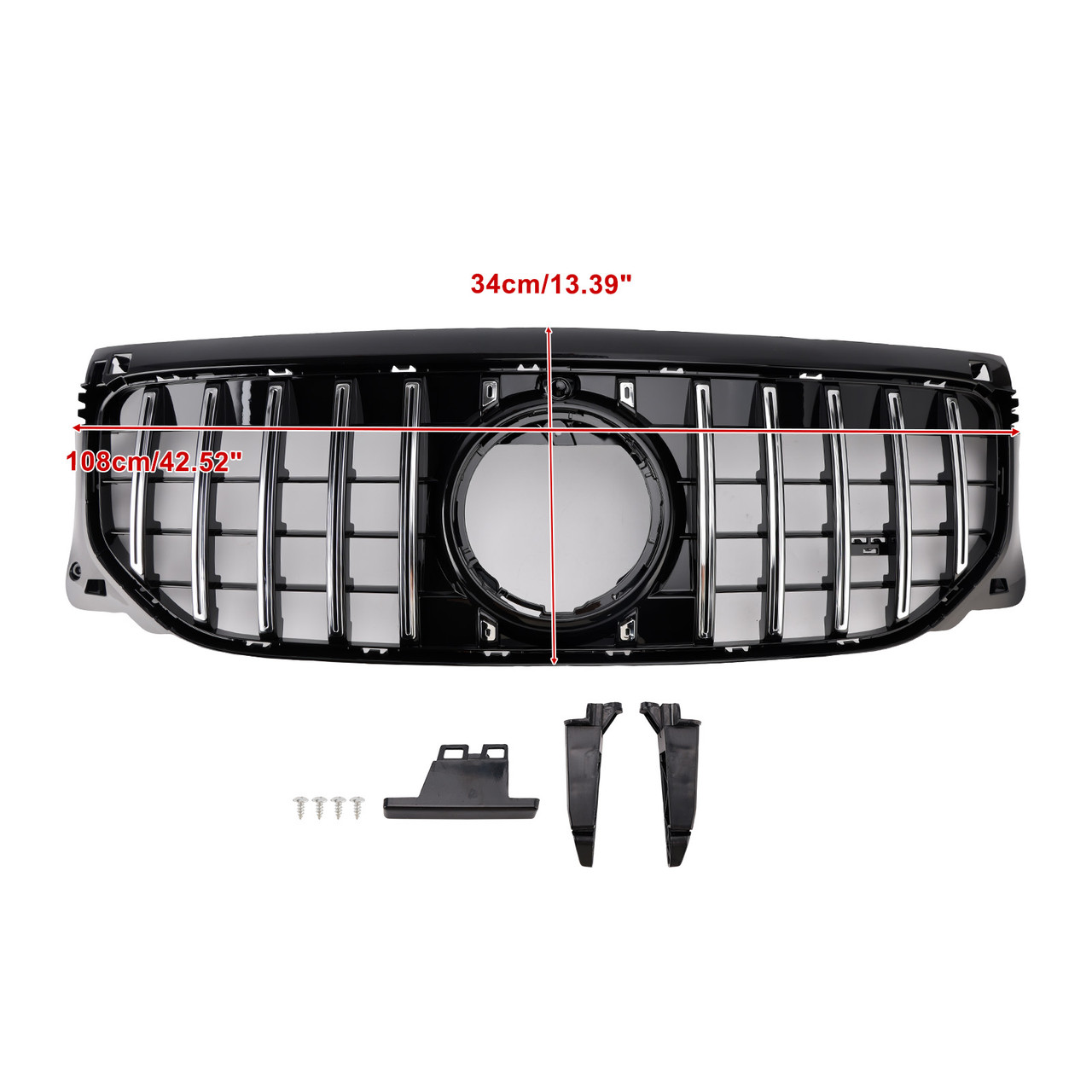 2024+ Mercedes Benz GLB-Class X247 GLB200 GLB250 Chrome+Black Front Bumper Grille Generic